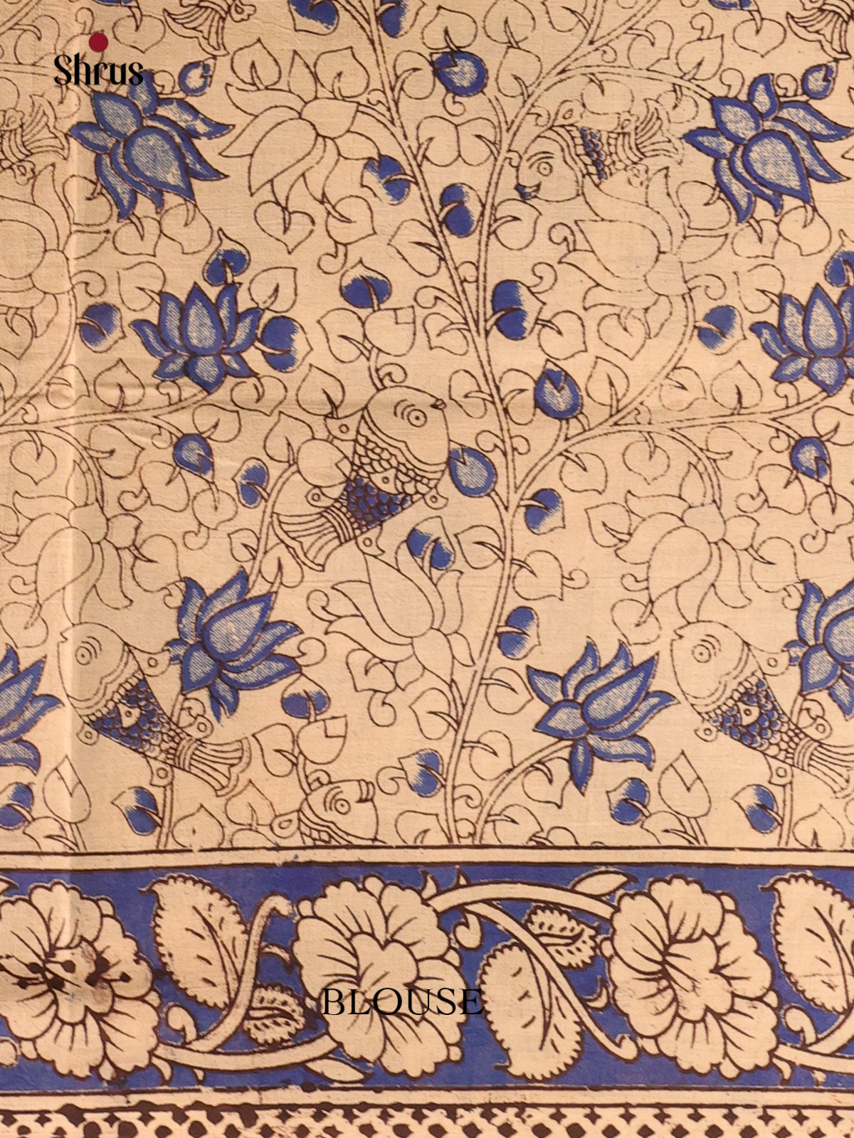 brown & Violet - kalamkari-cotton Saree - Shop on Shrus.com