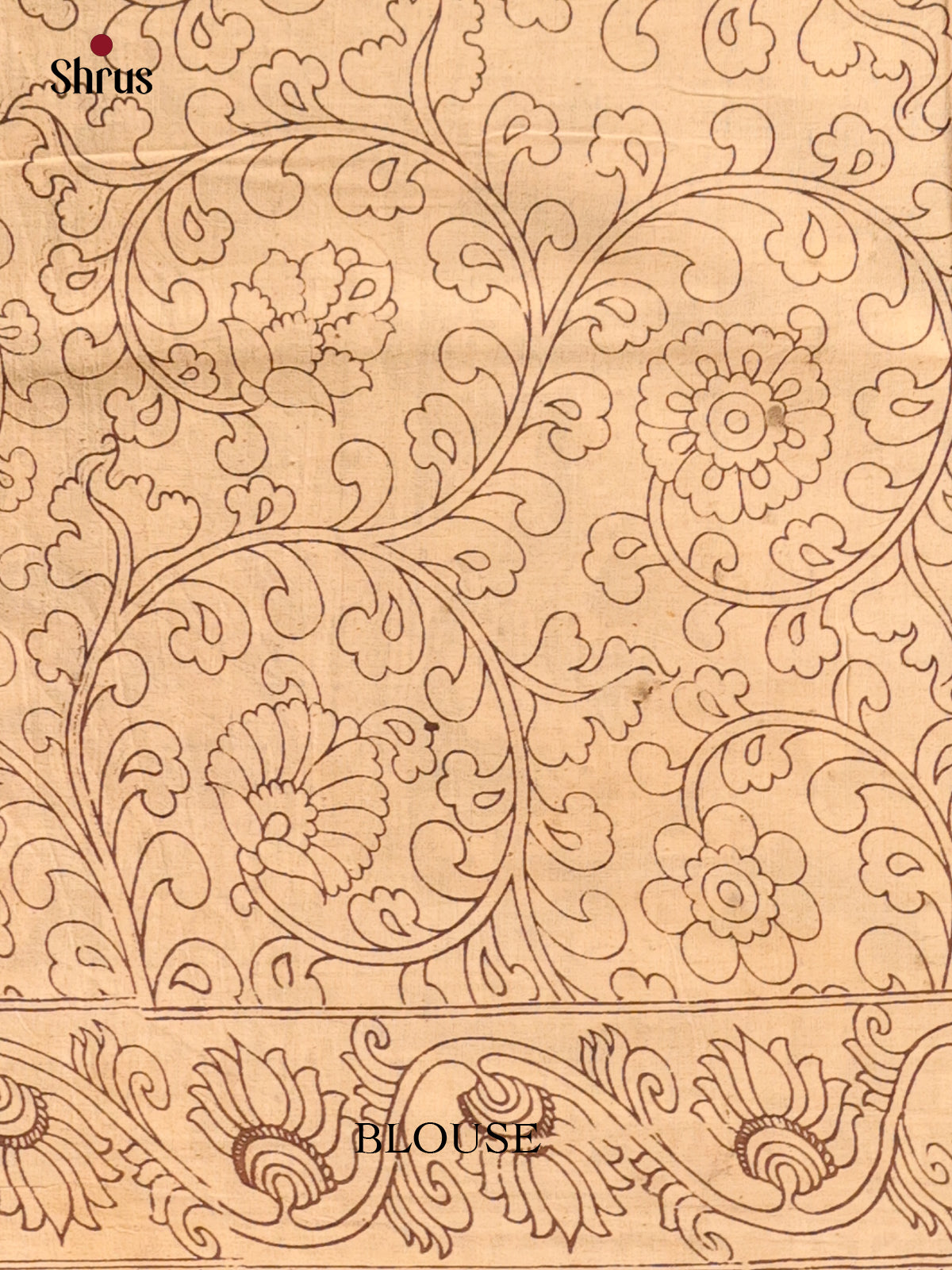 Black & Beige- kalamkari-cotton Saree - Shop on Shrus.com