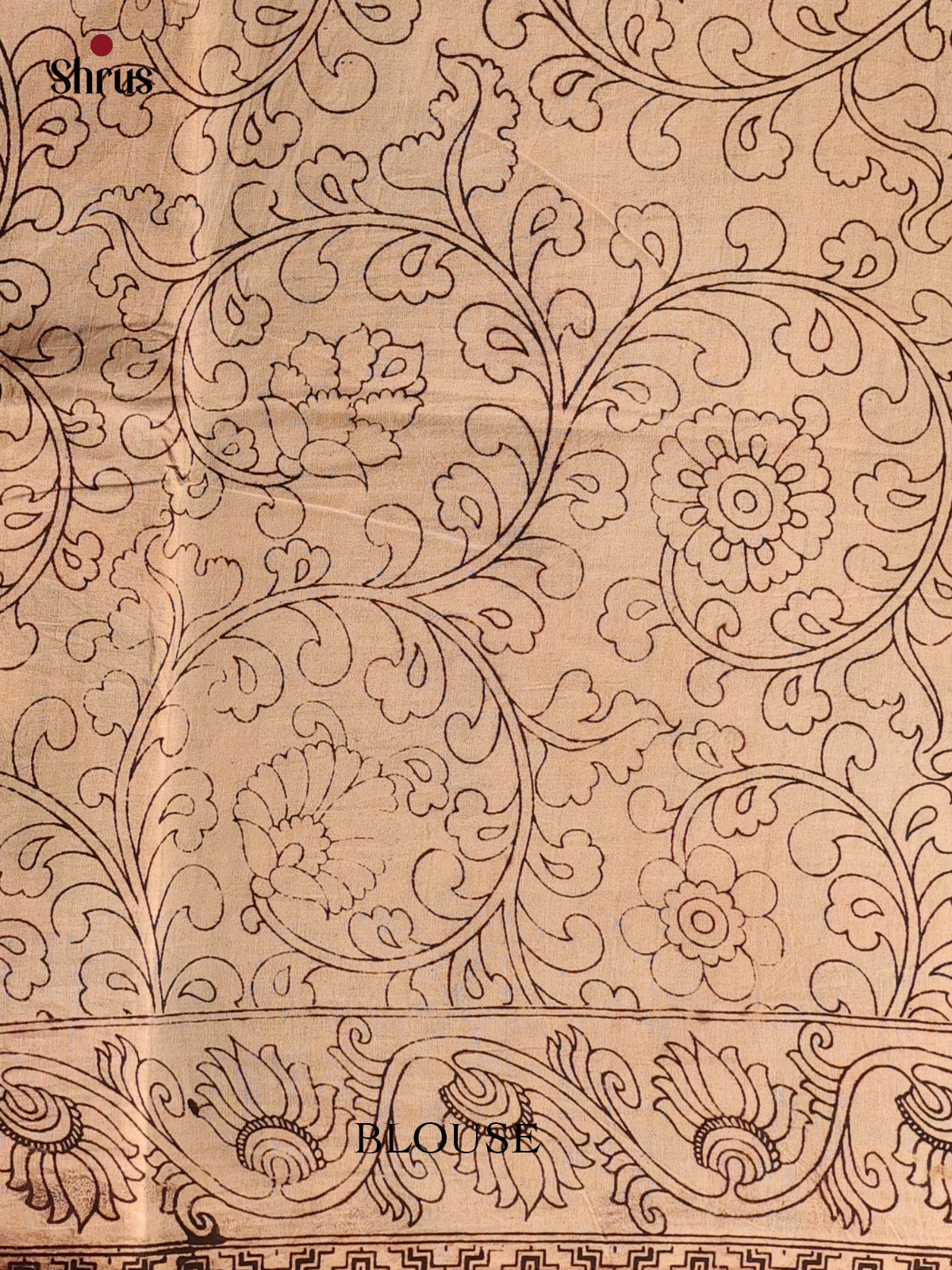 Green & Orange - kalamkari-cotton Saree - Shop on Shrus.com