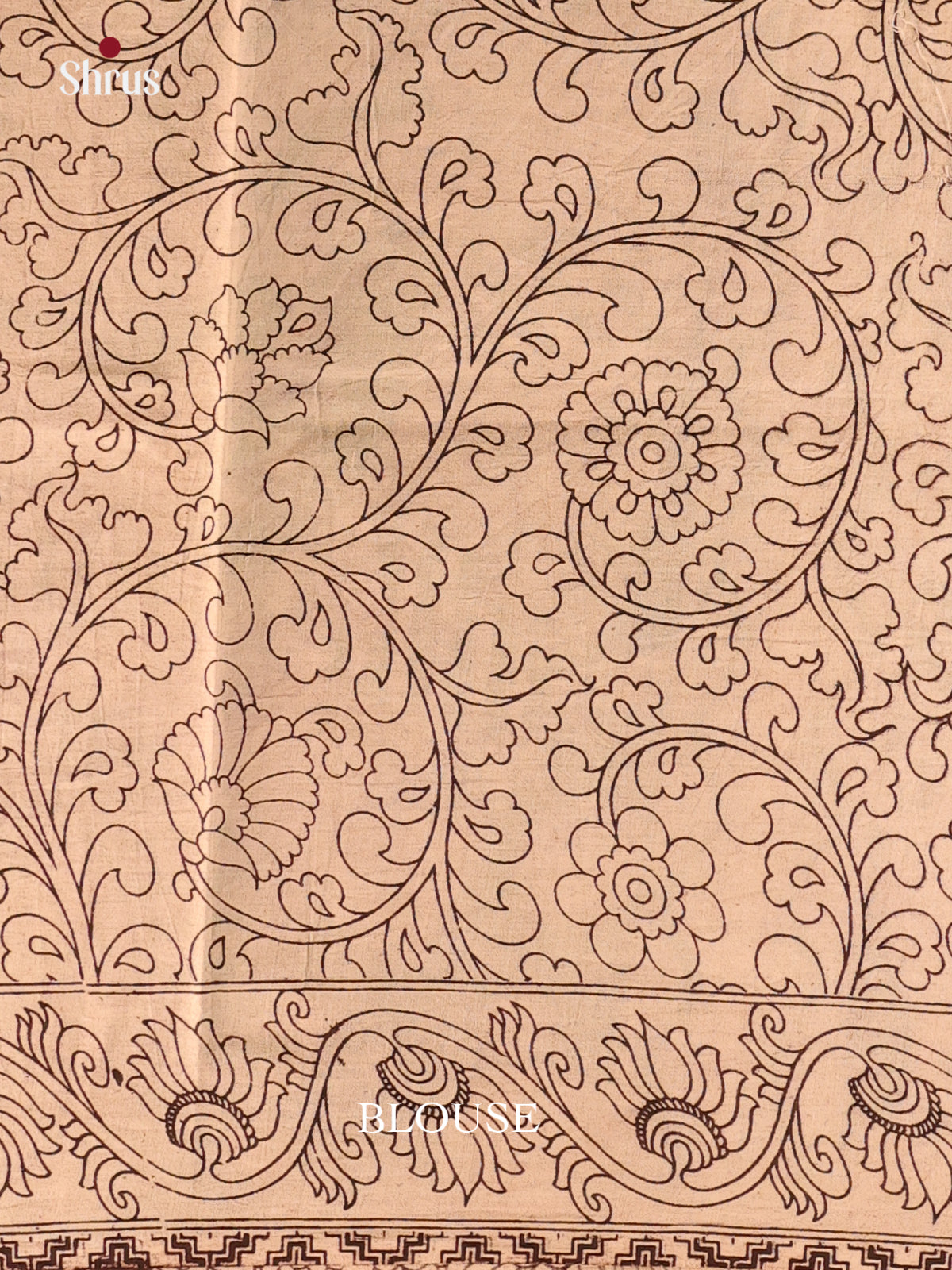 Black & Green - kalamkari-cotton Saree - Shop on Shrus.com