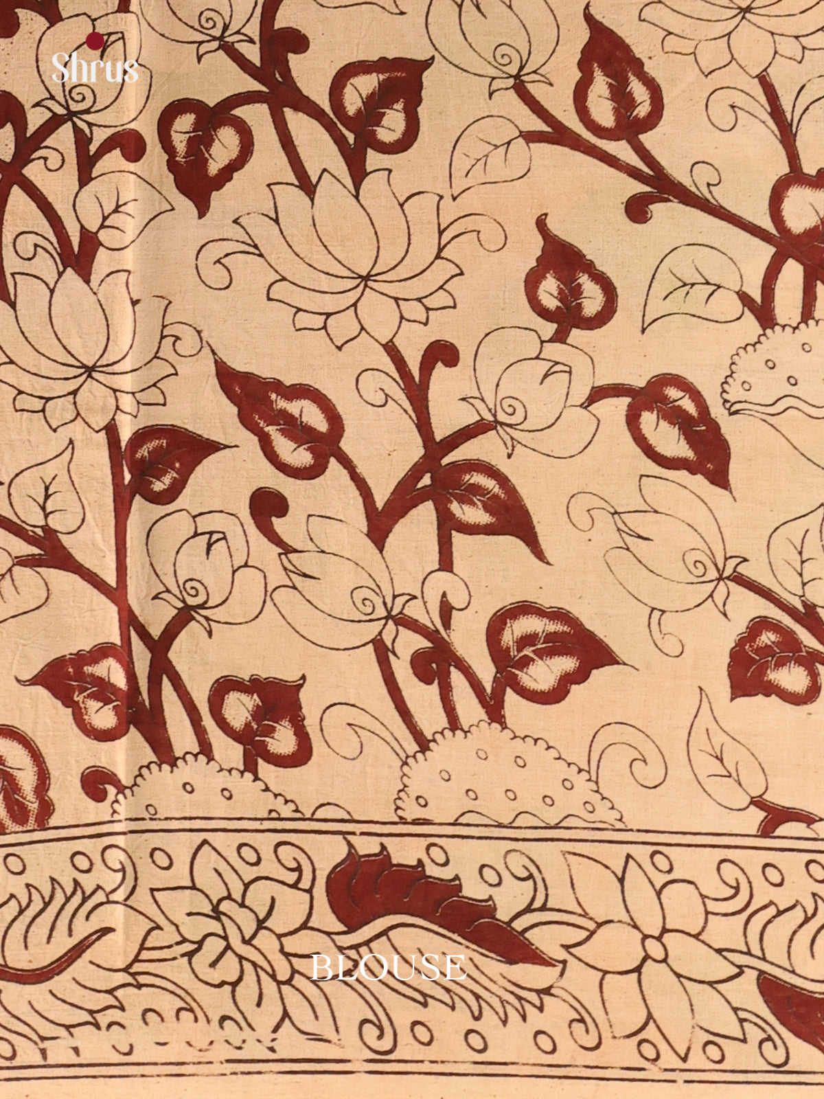 Beige & Mustard - kalamkari-cotton Saree - Shop on Shrus.com