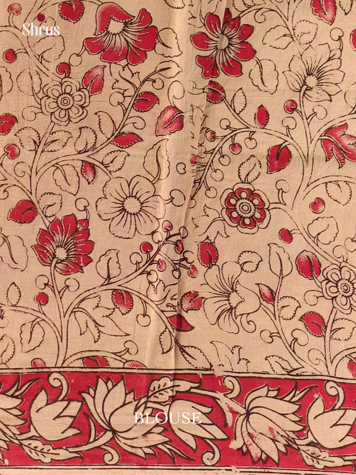 Green & Maroon- kalamkari-cotton Saree - Shop on Shrus.com