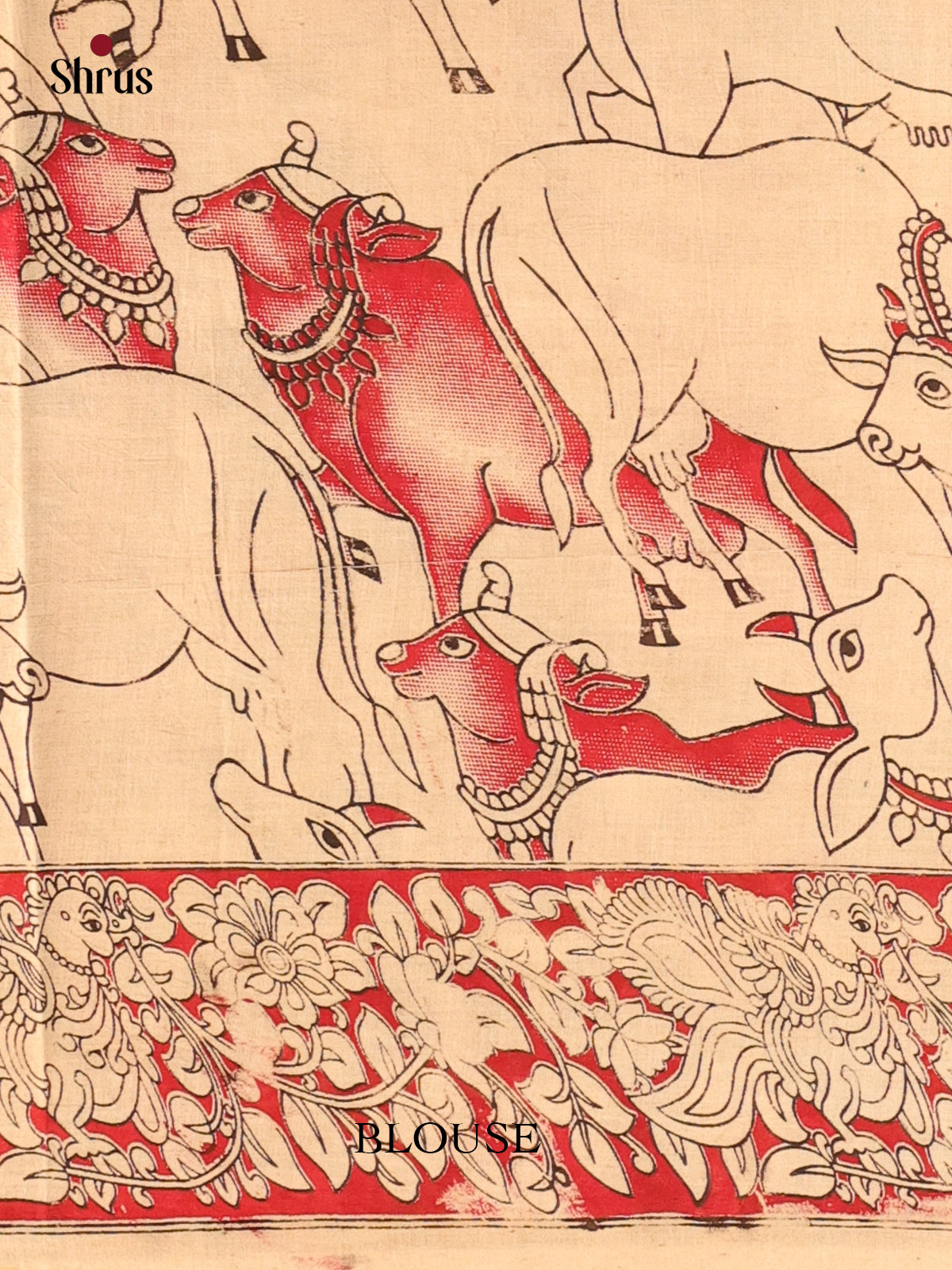 Green & Maroon - kalamkari-cotton Saree - Shop on Shrus.com