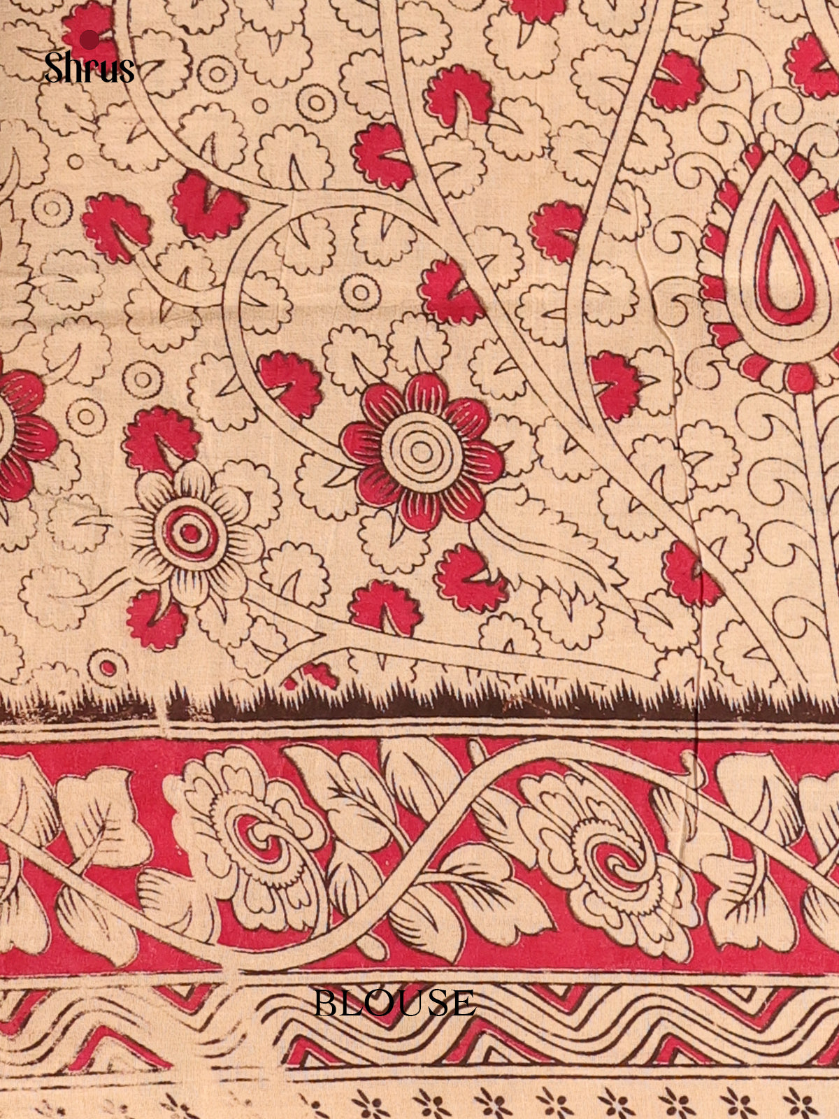 Yellow & Pink - kalamkari-cotton Saree - Shop on Shrus.com