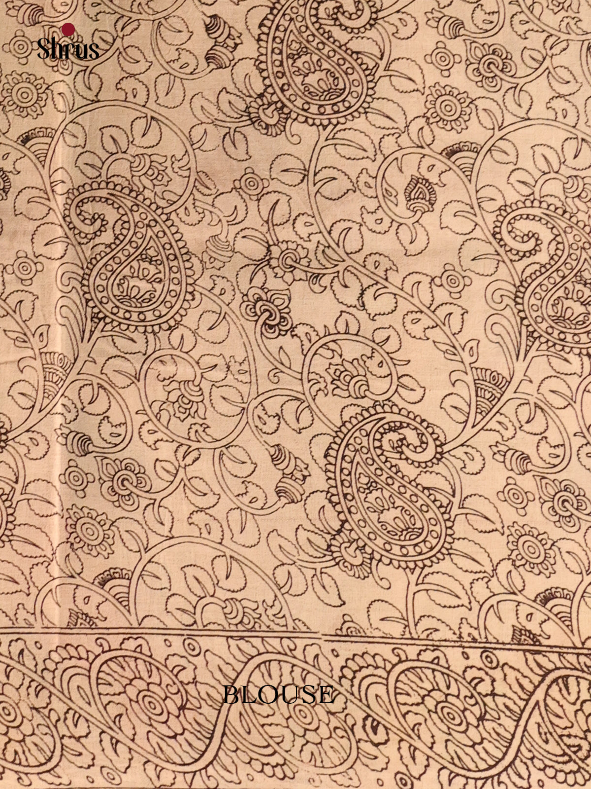 Green & Beige - kalamkari-cotton Saree - Shop on Shrus.com