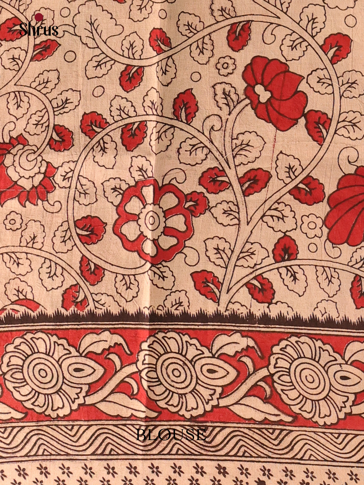 Green & Maroon - kalamkari-cotton Saree - Shop on Shrus.com
