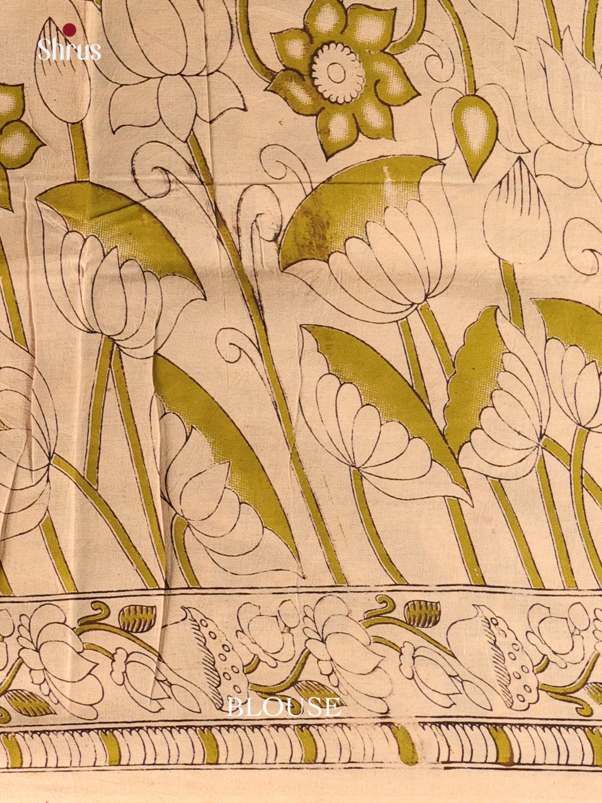 Beige & Brown- kalamkari-cotton Saree - Shop on Shrus.com