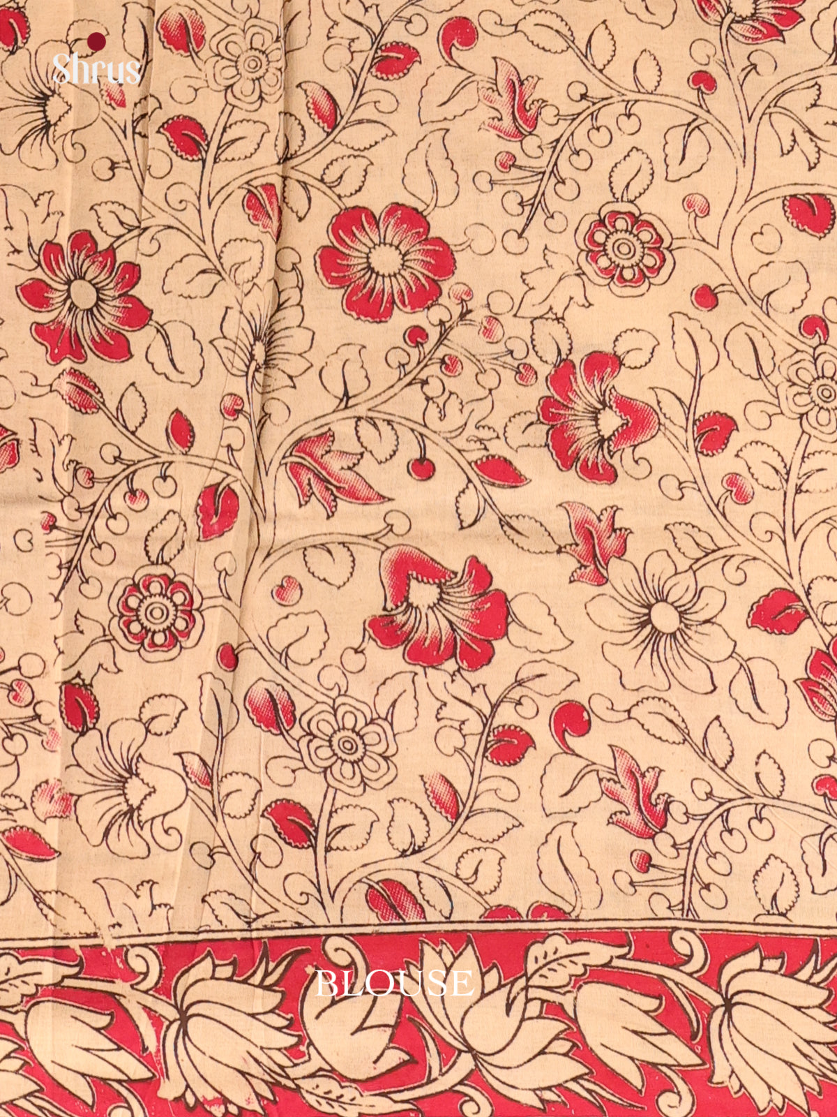 Purple & Maroon - kalamkari-cotton Saree - Shop on Shrus.com