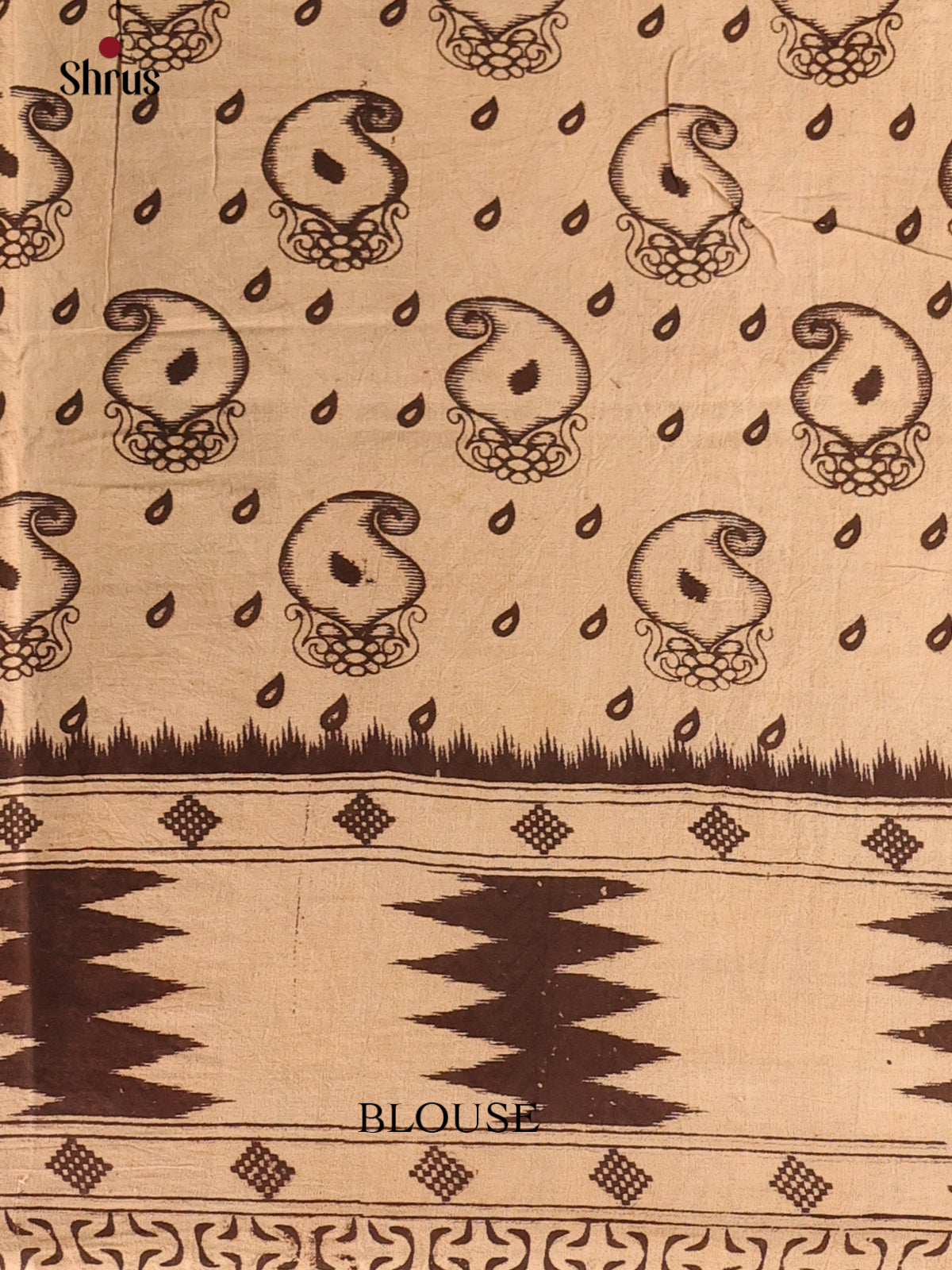 Beige & Mustard - kalamkari-cotton Saree - Shop on Shrus.com
