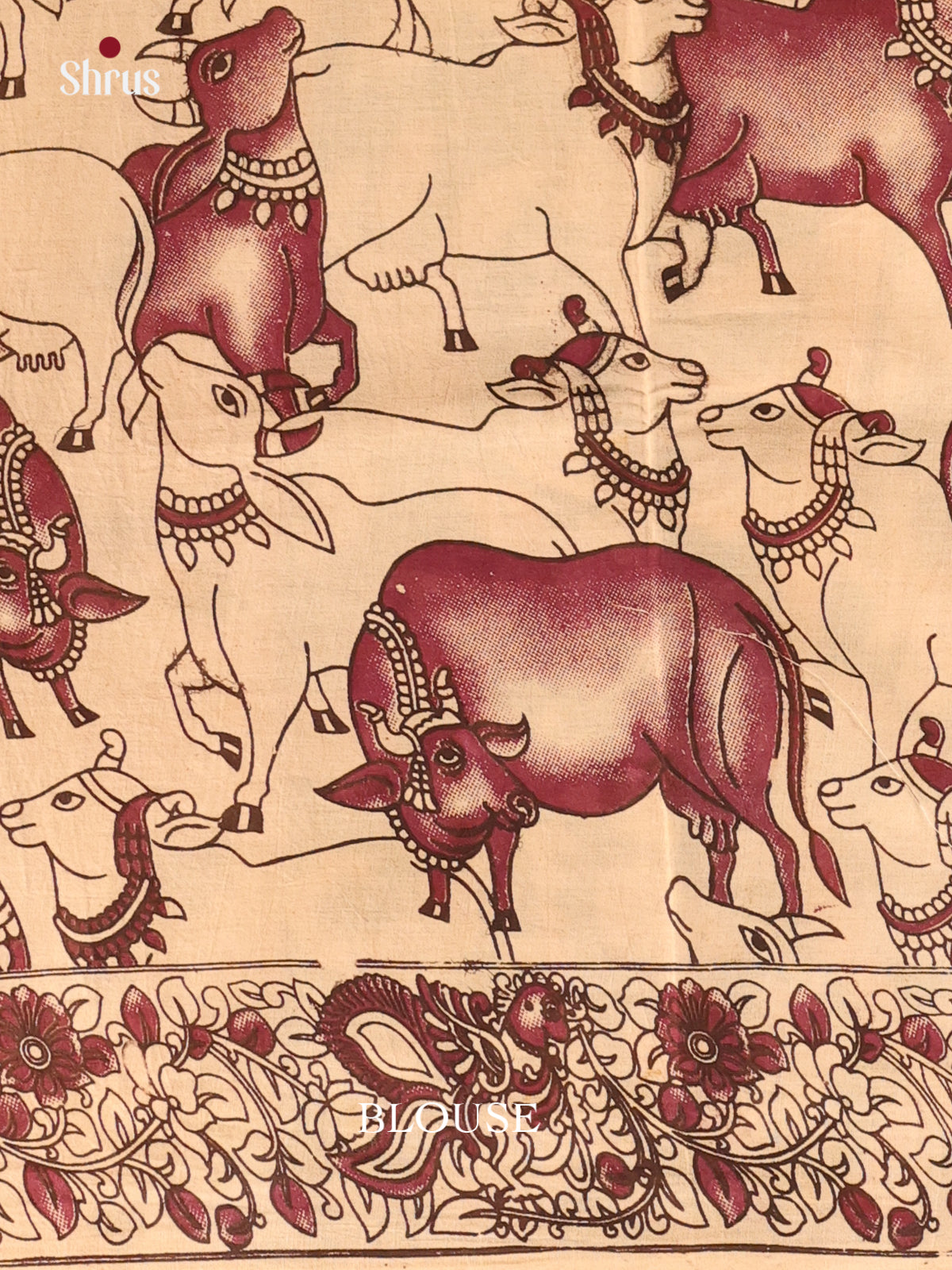 Mustard & Green - kalamkari-cotton Saree - Shop on Shrus.com