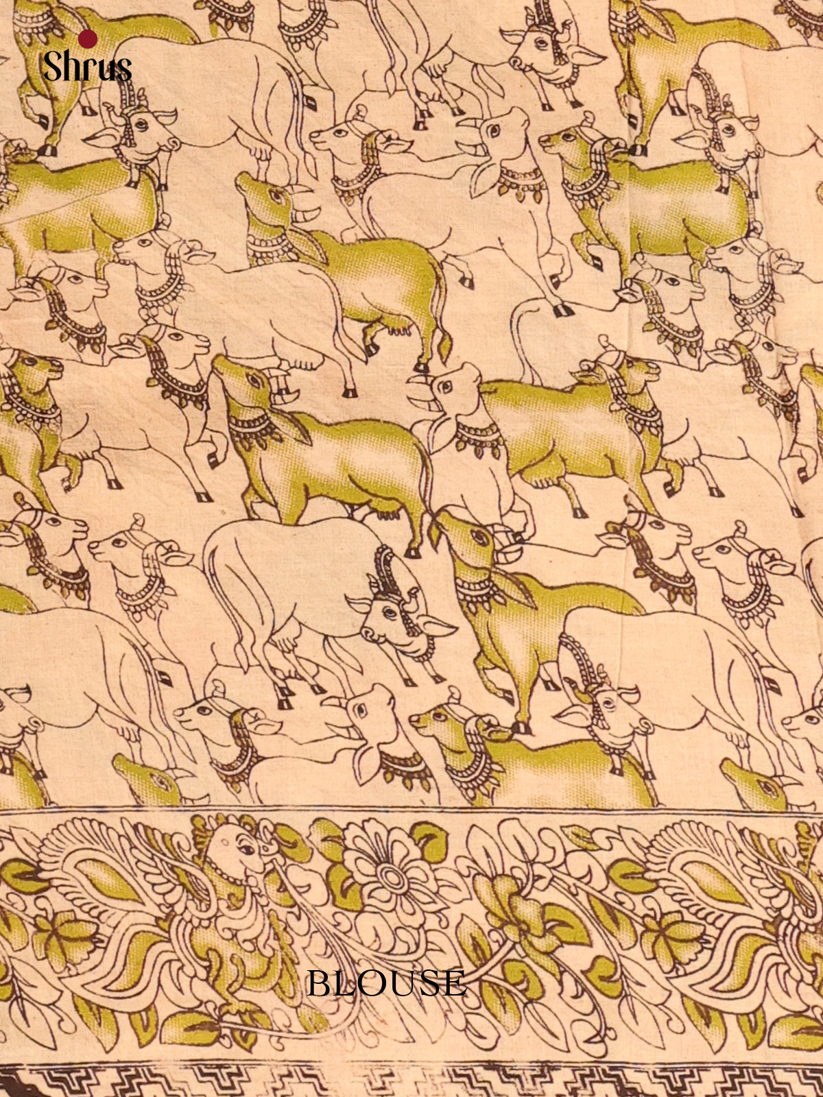 Maroon & Beige - kalamkari-cotton Saree - Shop on Shrus.com