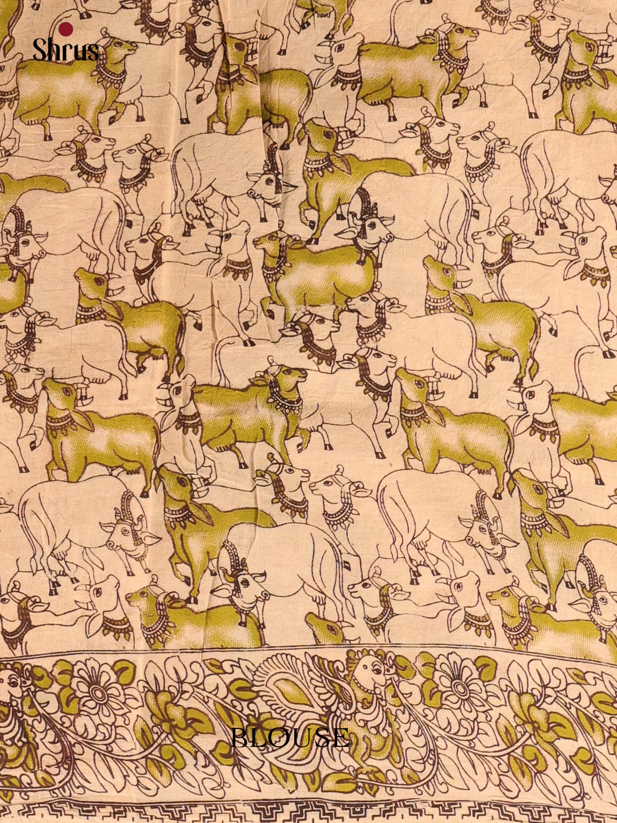 Beige & Maroon - kalamkari-cotton Saree - Shop on Shrus.com