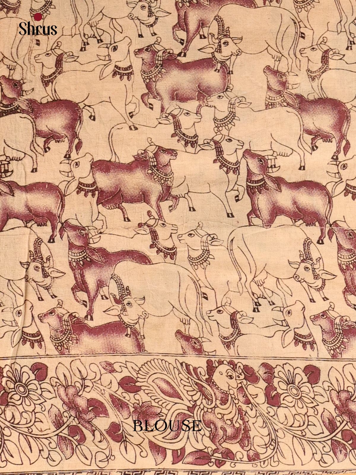 Mustard & Green - kalamkari-cotton Saree - Shop on Shrus.com