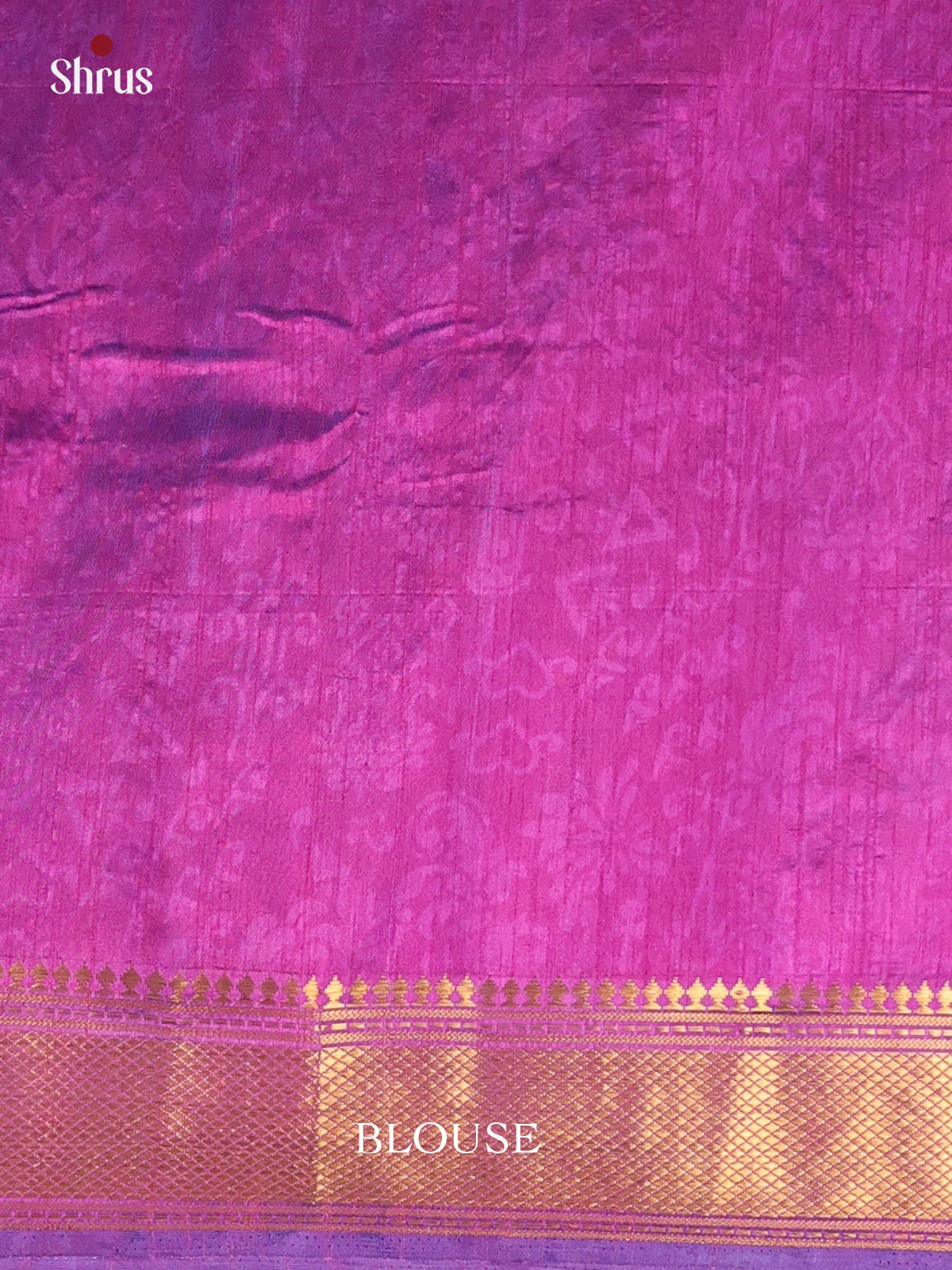 Blue & Purple - Semi Patola Saree - Shop on Shrus.com