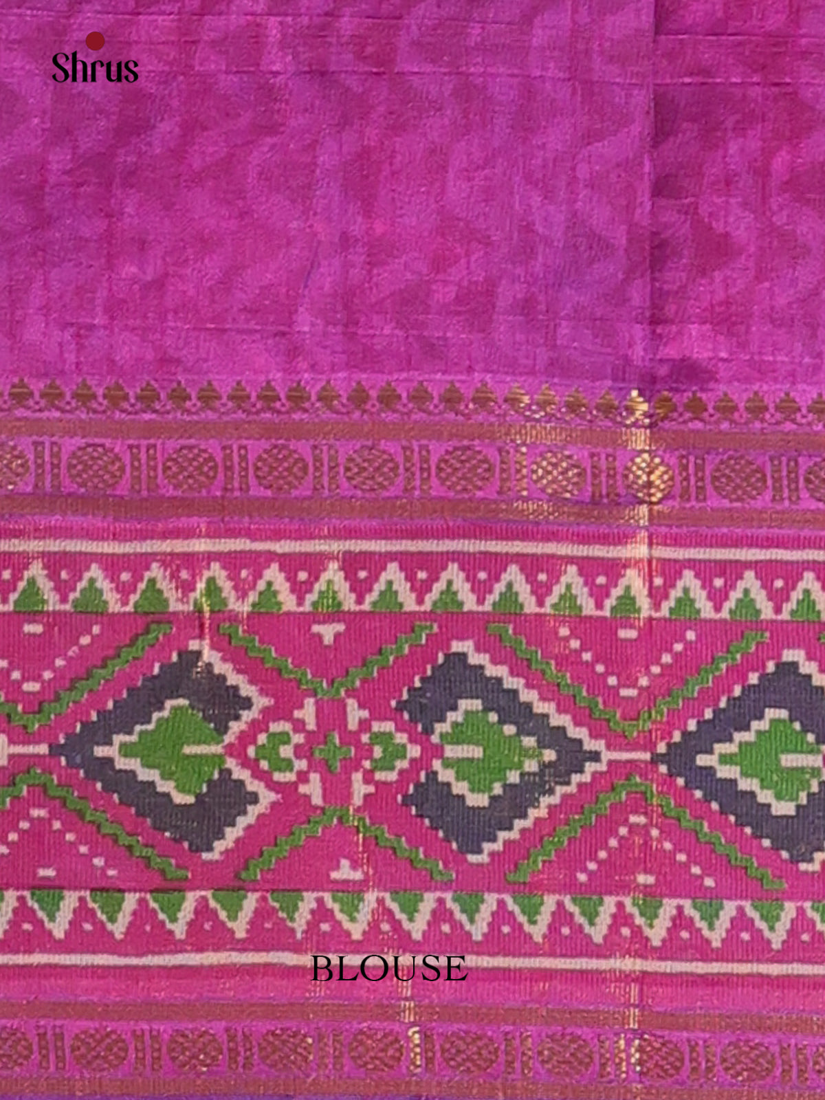 Blue - Semi Patola Saree - Shop on Shrus.com