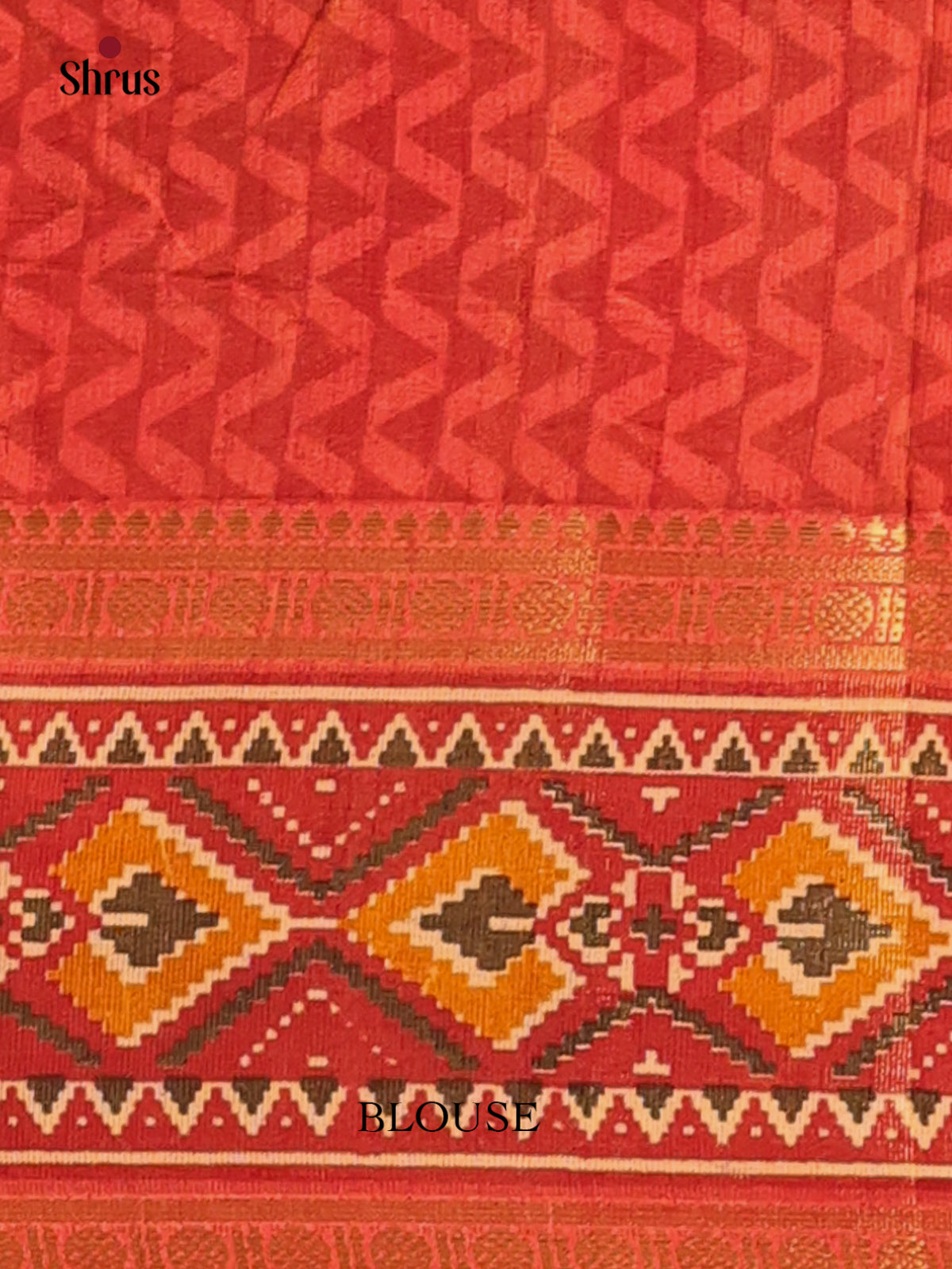 Mustard & Brick - Semi Patola Saree - Shop on Shrus.com