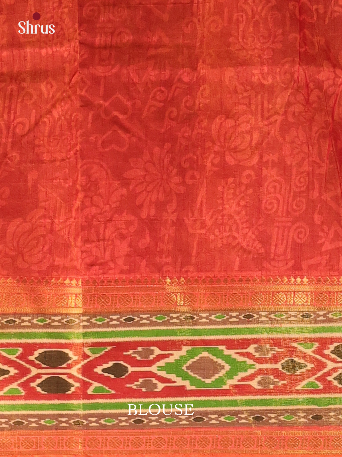 Brown & Orange - Semi Patola Saree - Shop on Shrus.com