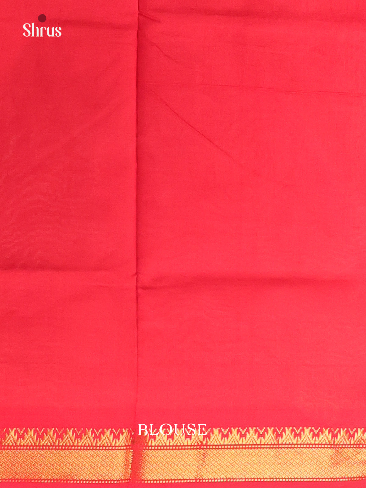 Blue & Red - Silkcotton-halfpure Saree - Shop on Shrus.com