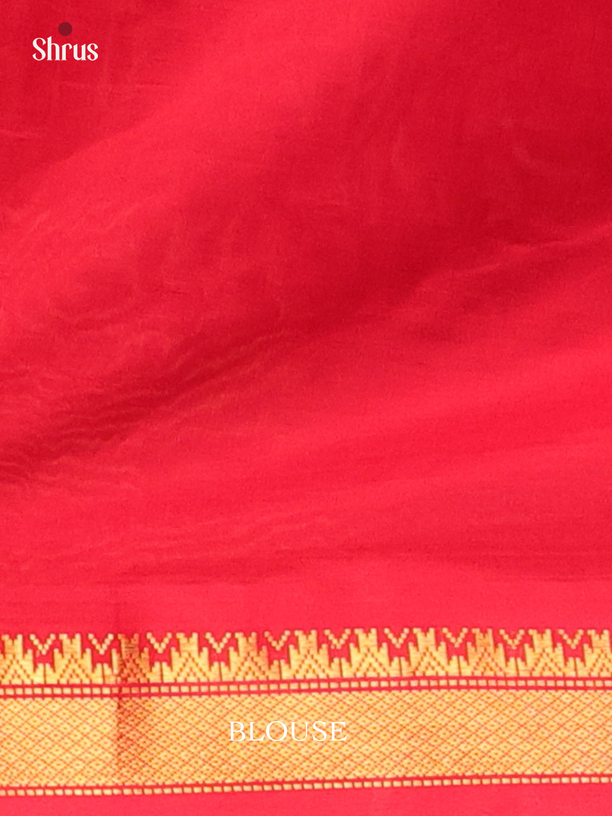 Blue & Red - Silkcotton-halfpure Saree - Shop on Shrus.com