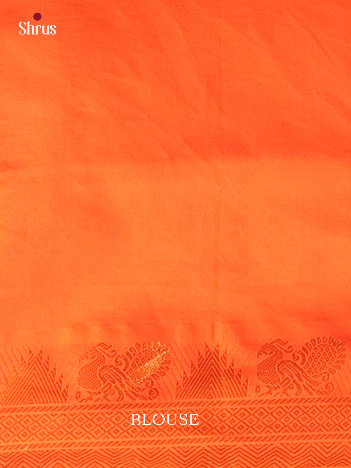 Elachi Green & Orange- Silkcotton-halfpure Saree - Shop on Shrus.com