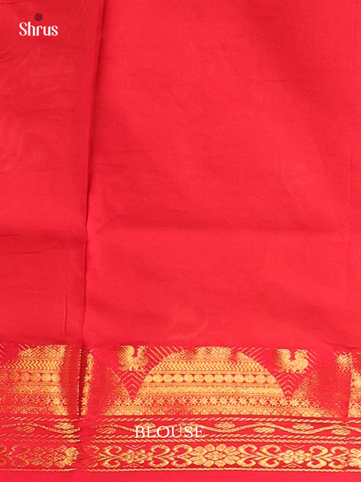 Green & Red - Silkcotton-halfpure Saree - Shop on Shrus.com