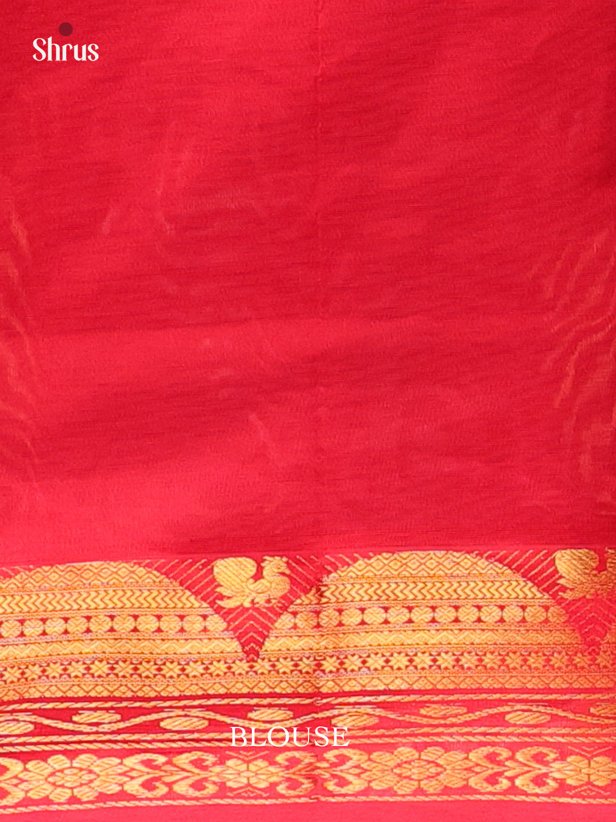 Blue & Red - Silkcotton-halfpure Saree - Shop on Shrus.com