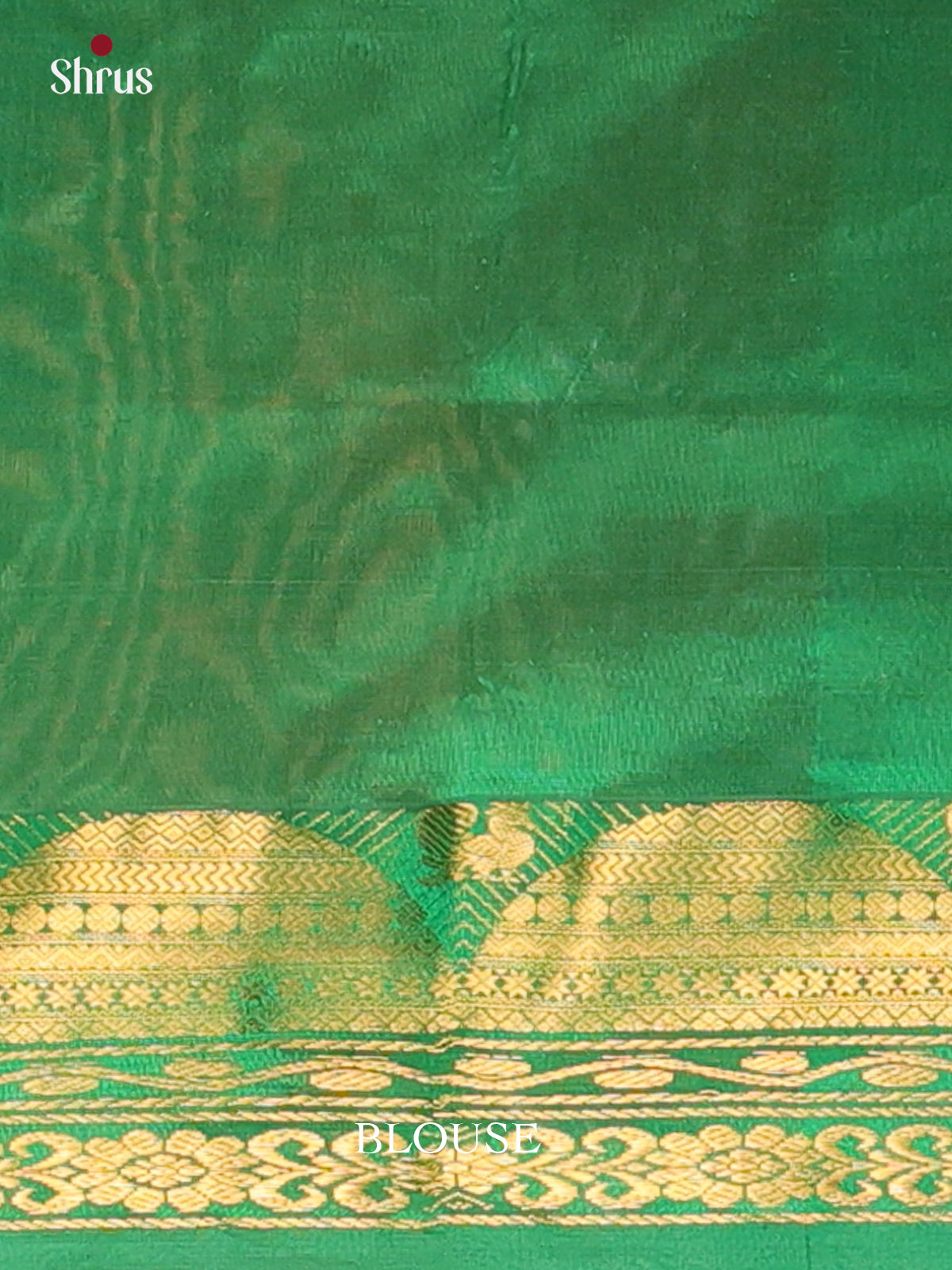Pink & Green- Silkcotton-halfpure Saree - Shop on Shrus.com