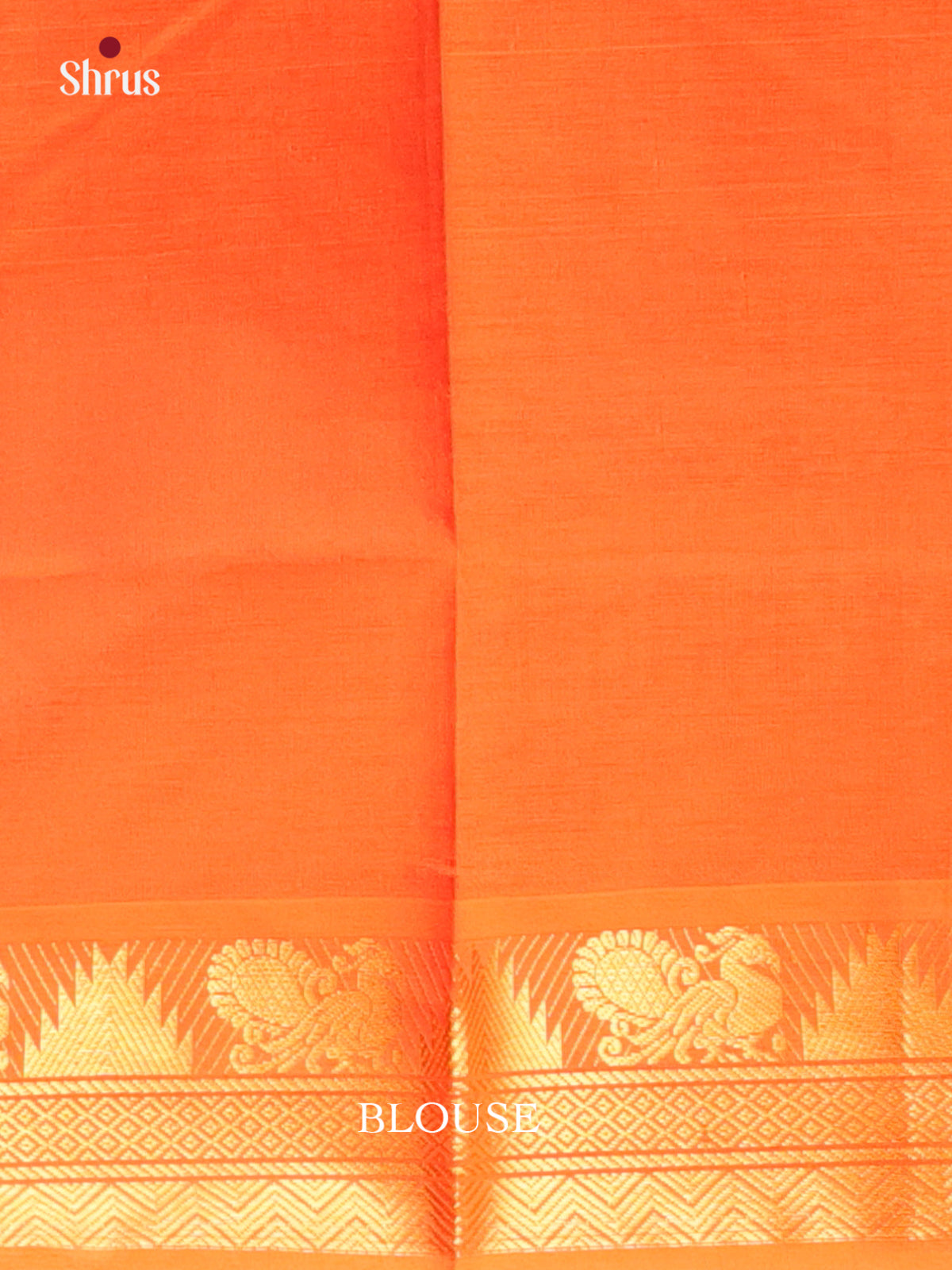 Purple & Orange- Silkcotton-halfpure Saree - Shop on Shrus.com