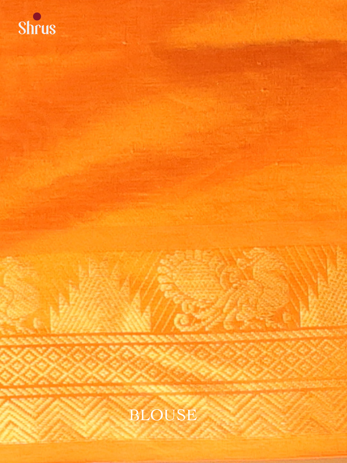 Green & Orange - Silkcotton-halfpure Saree - Shop on Shrus.com