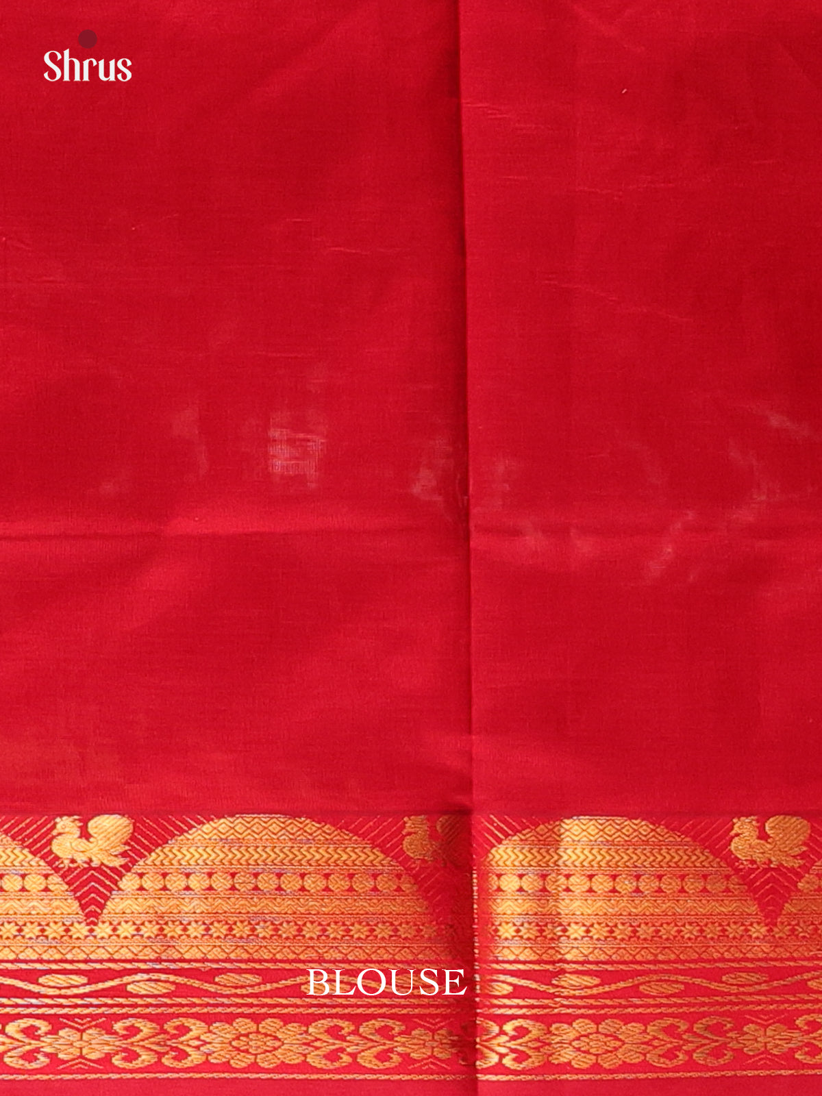 Dark Mustard & Red - Silkcotton-halfpure Saree - Shop on Shrus.com