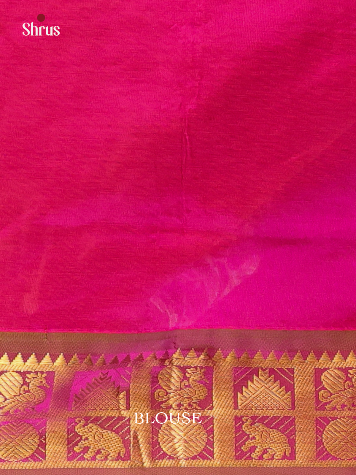 Green & Pink - Silkcotton-halfpure Saree - Shop on Shrus.com