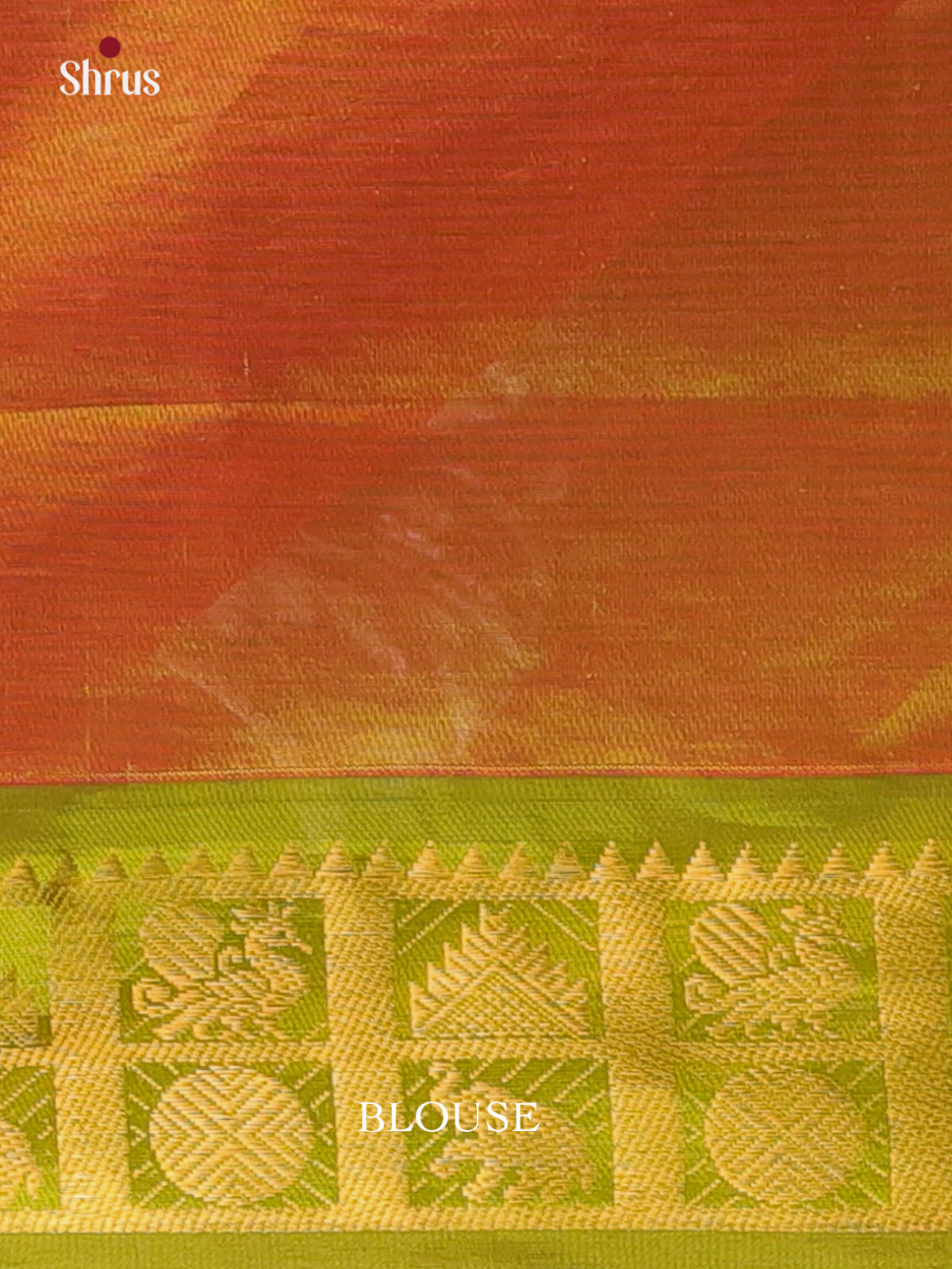 Reddish Pink & Green - Silkcotton-halfpure Saree - Shop on Shrus.com