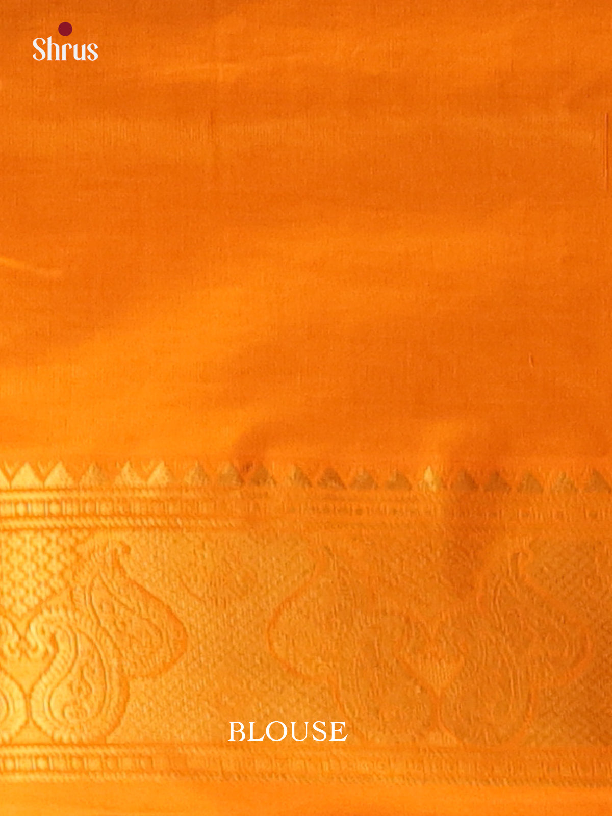 Blue & Orange - Silkcotton-halfpure Saree - Shop on Shrus.com