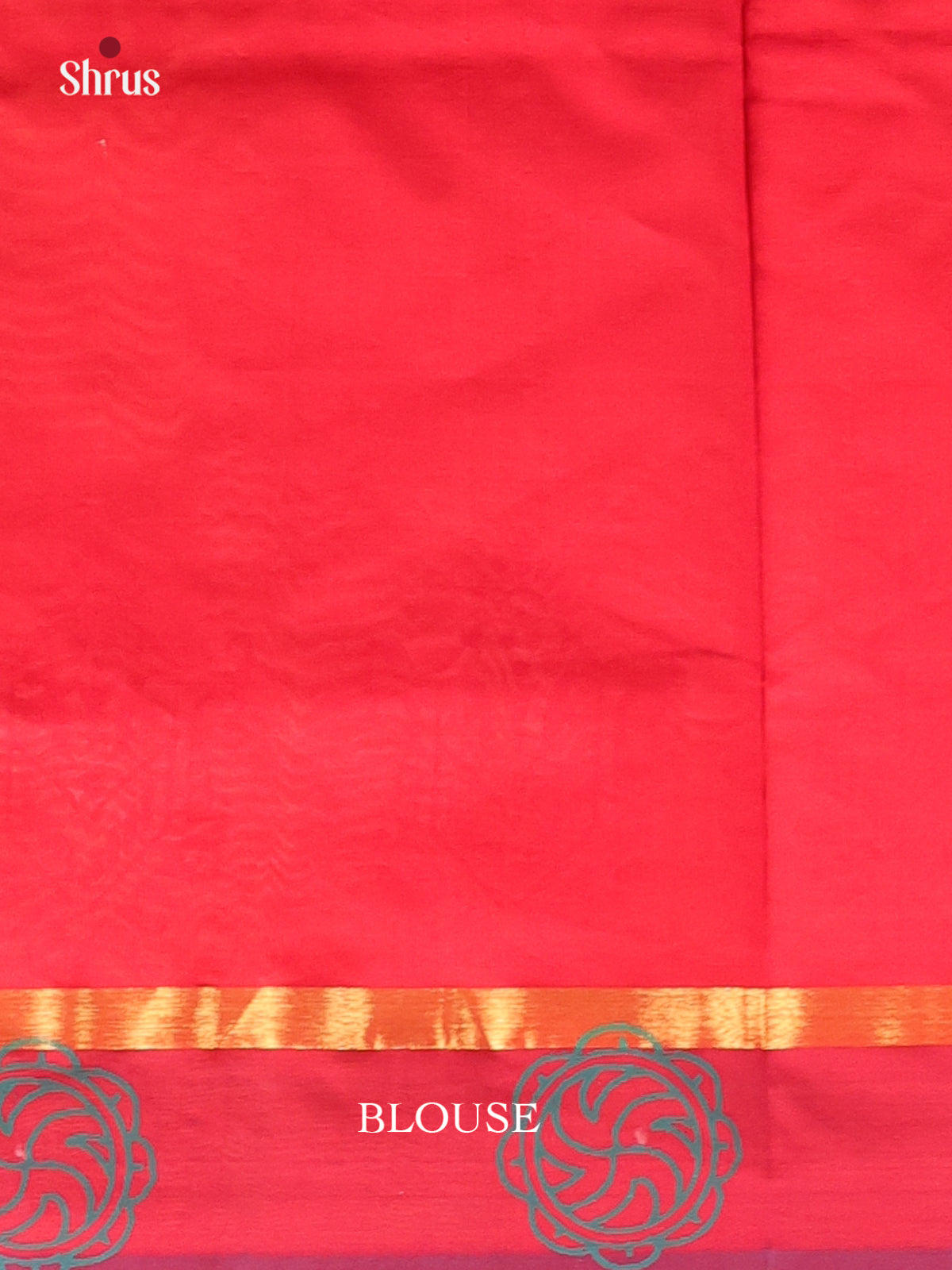 Green & Red- Silkcotton-halfpure Saree - Shop on Shrus.com