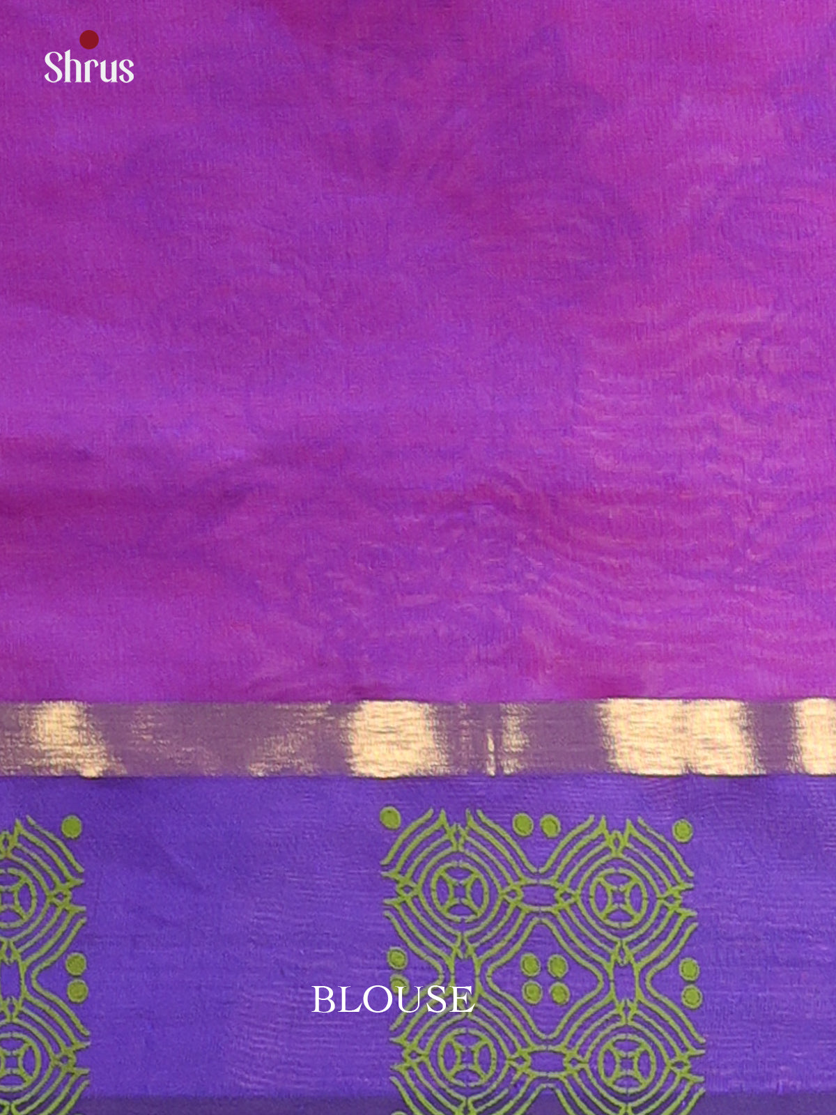 Orange & Purple- Silkcotton-halfpure Saree - Shop on Shrus.com