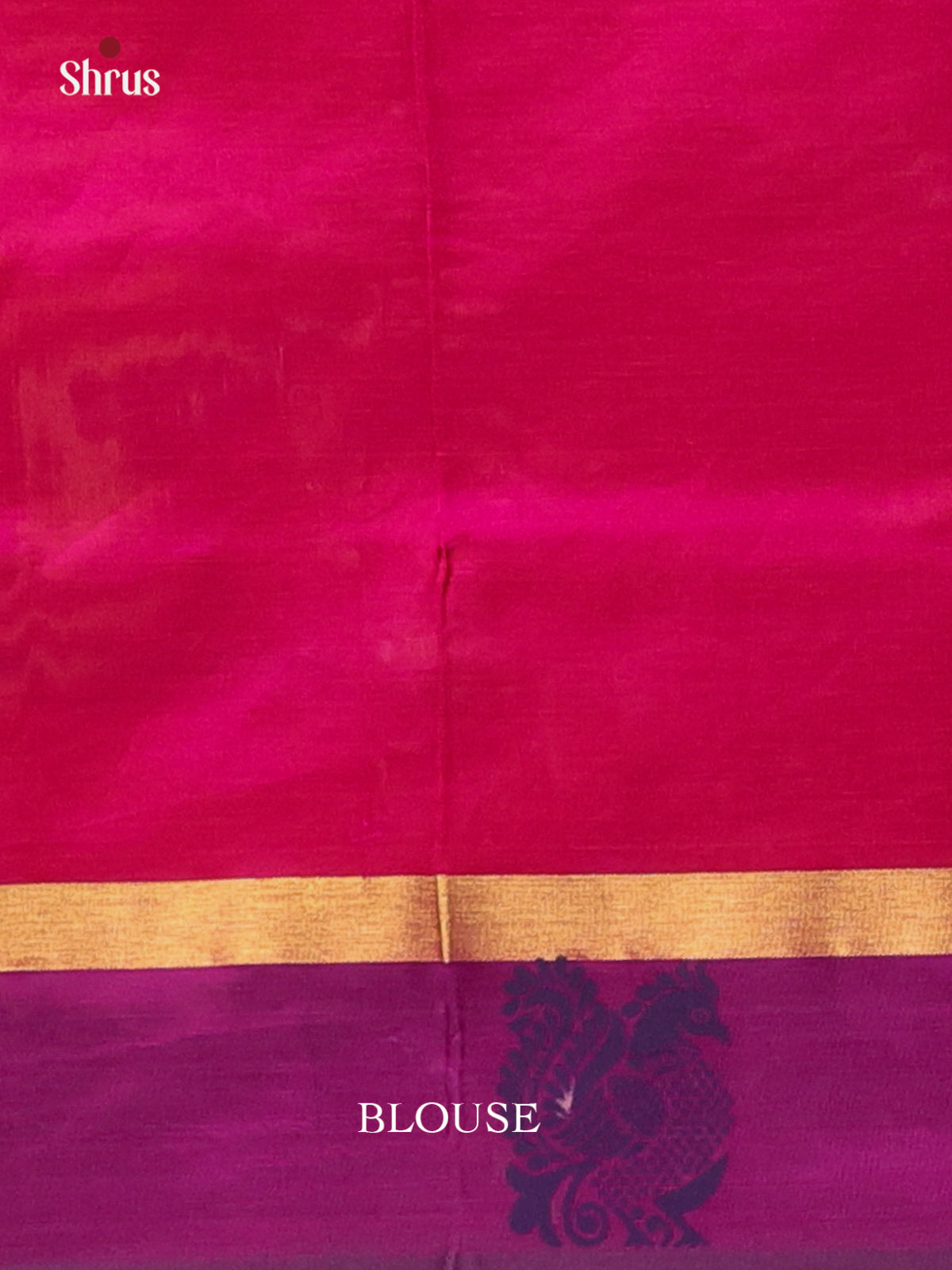 Blue & Pink - Silkcotton-halfpure Saree - Shop on Shrus.com