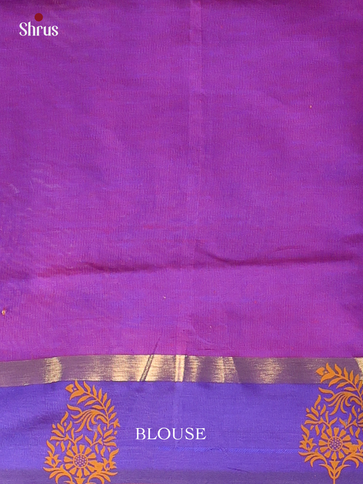 Pink & Violet- Silkcotton-halfpure Saree - Shop on Shrus.com