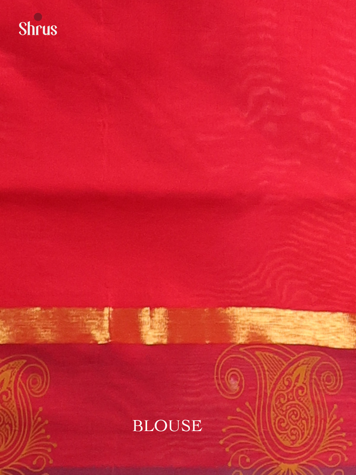 Violet & Red - Silkcotton-halfpure Saree - Shop on Shrus.com