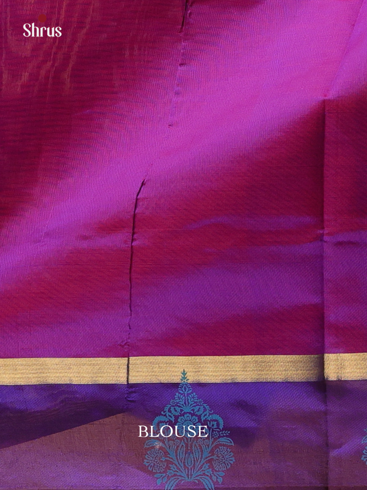 Pink & Purple - Silkcotton-halfpure Saree - Shop on Shrus.com
