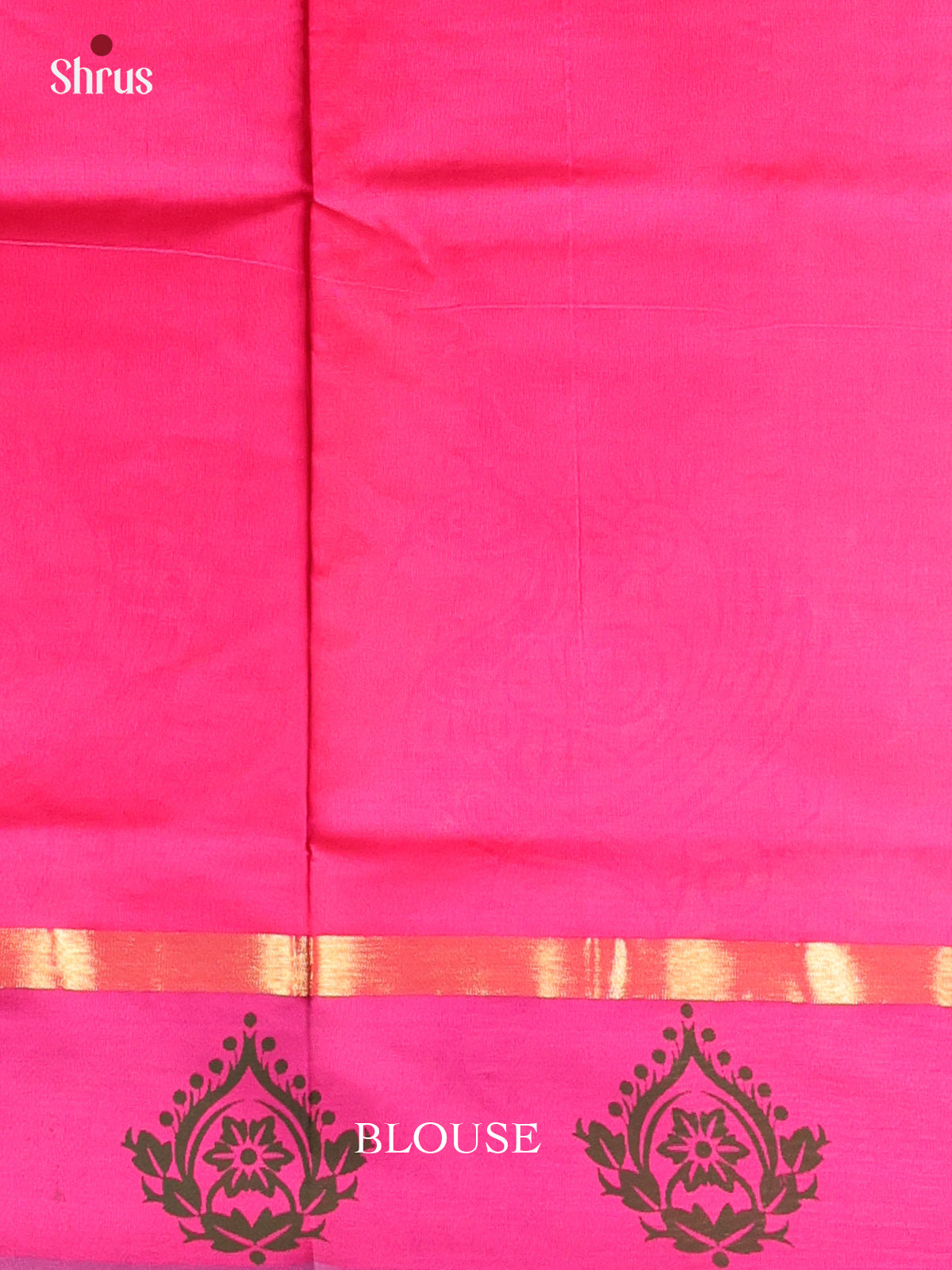 Peach & Pink- Silkcotton-halfpure Saree - Shop on Shrus.com