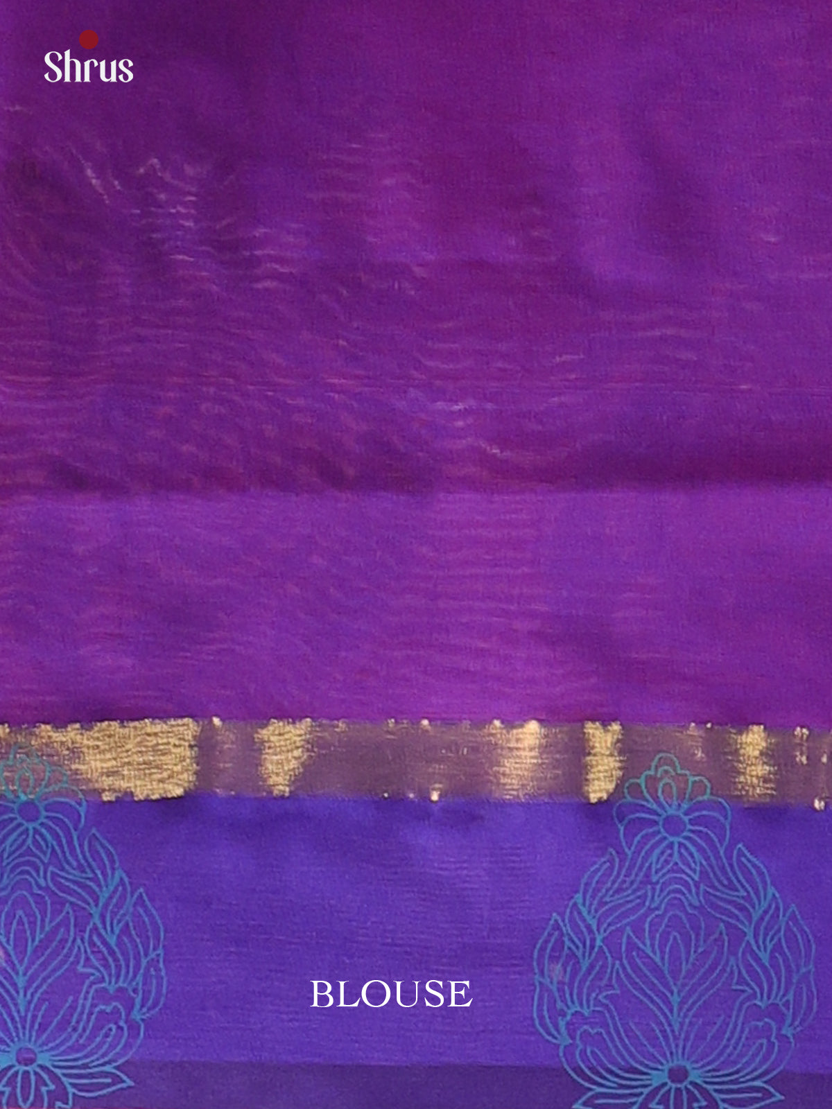 Pink & Purple - Silkcotton-halfpure Saree - Shop on Shrus.com