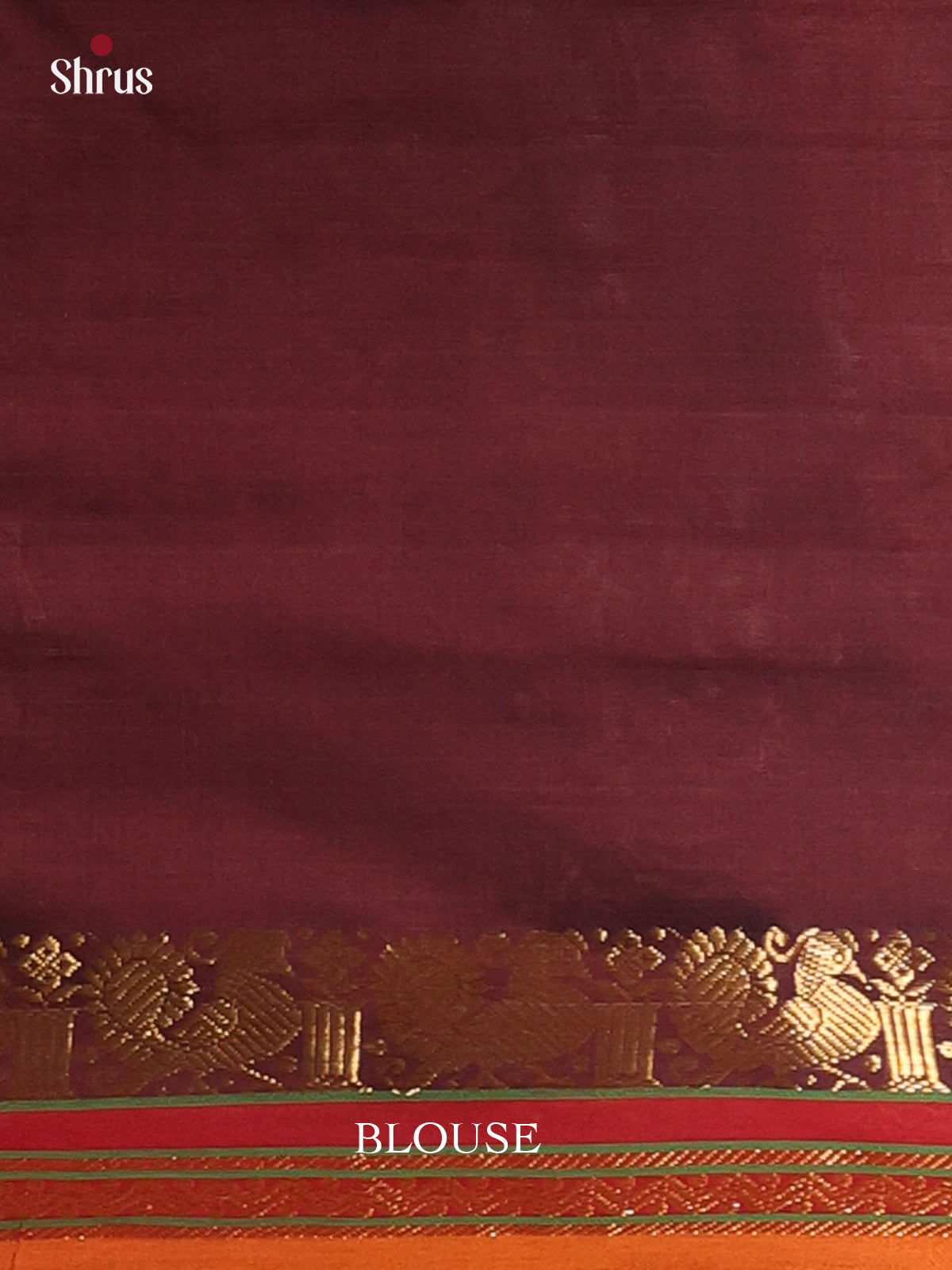 Mustardy Green & Wine - Silkcotton-halfpure Saree - Shop on Shrus.com