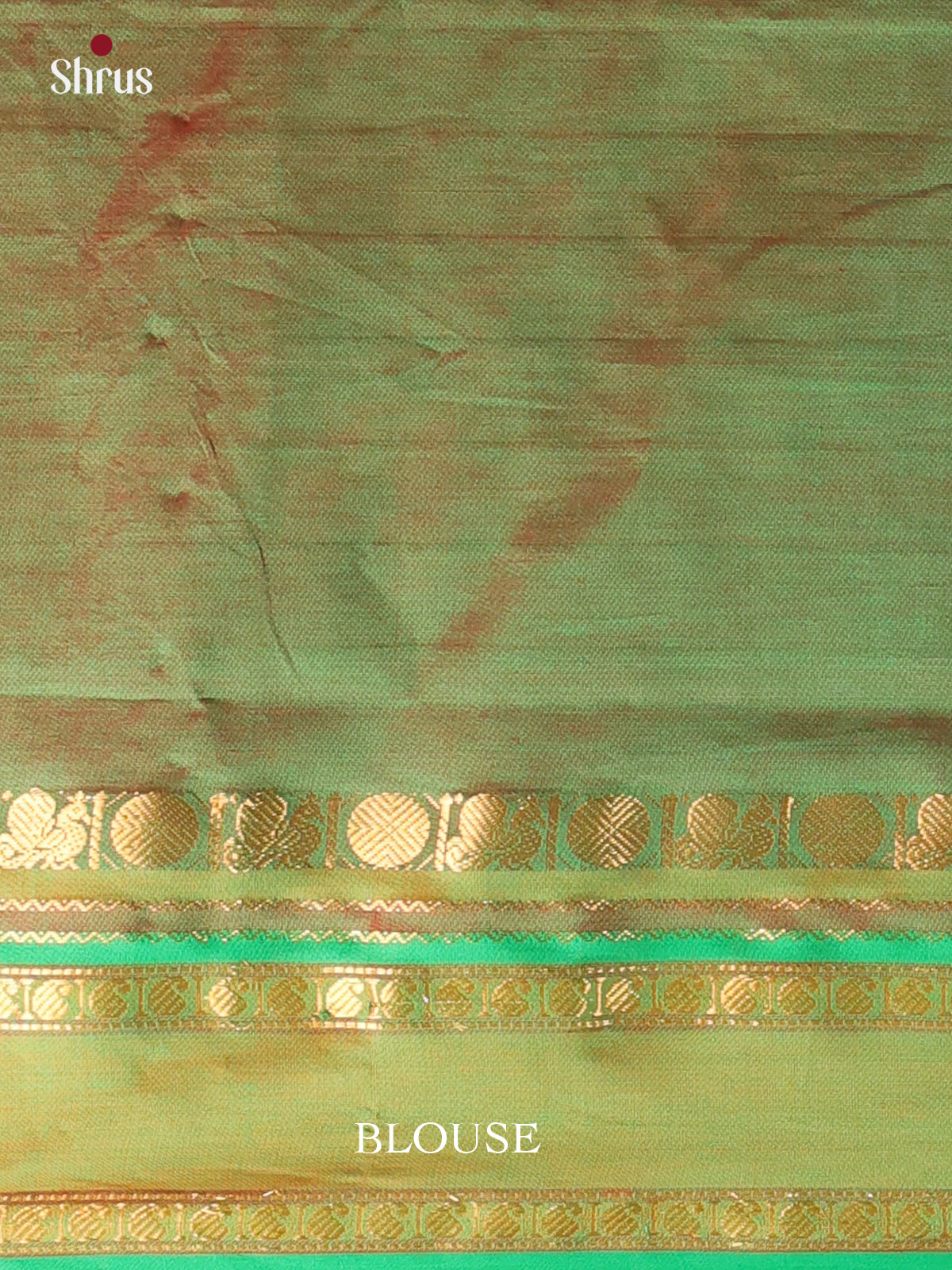 Orange & Green - Silkcotton-halfpure Saree - Shop on Shrus.com