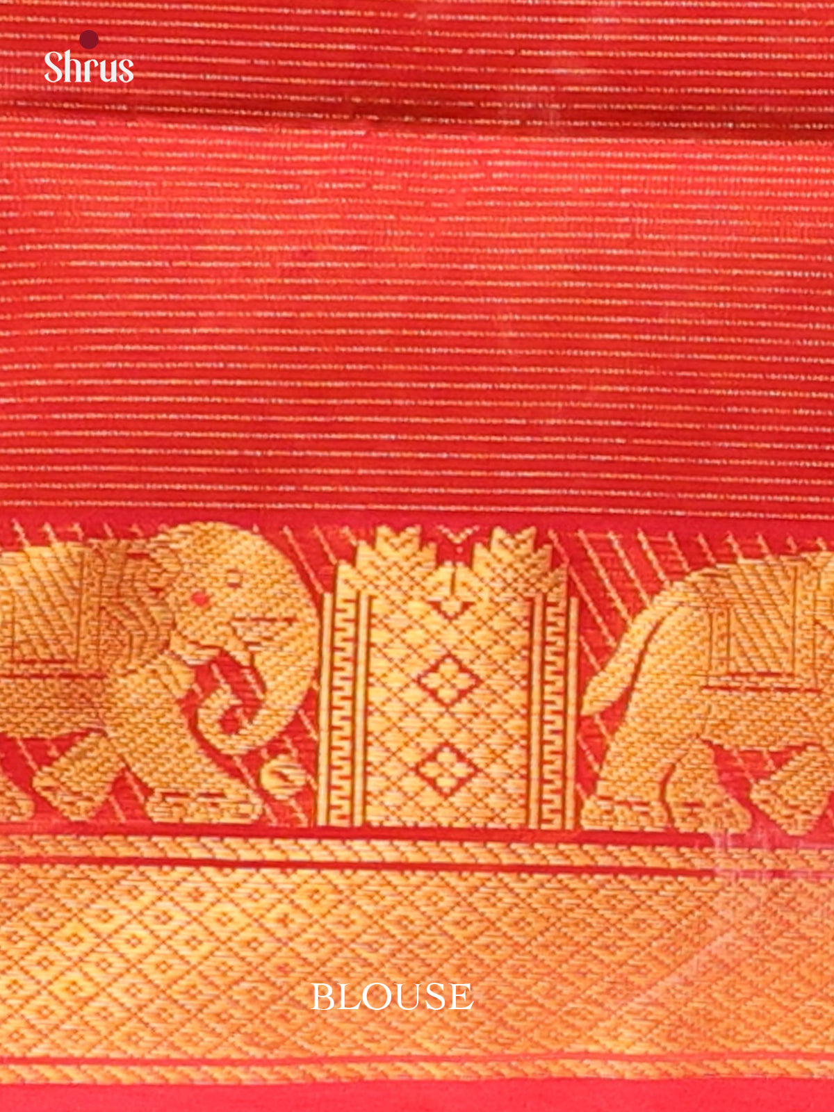 Green & Red - Silkcotton-halfpure Saree - Shop on Shrus.com