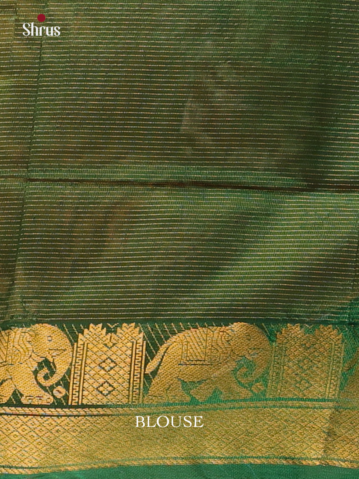Peach & Green- Silkcotton-halfpure Saree - Shop on Shrus.com