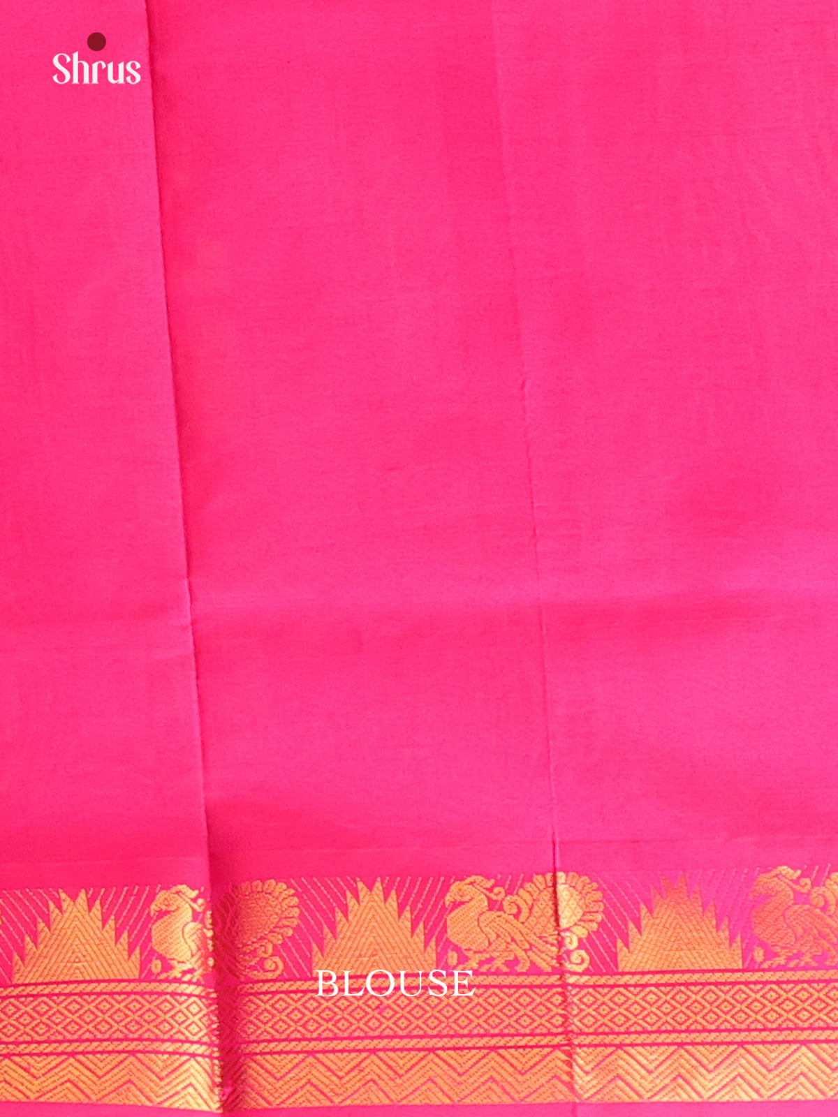Green & Pink - Silkcotton-halfpure Saree - Shop on Shrus.com