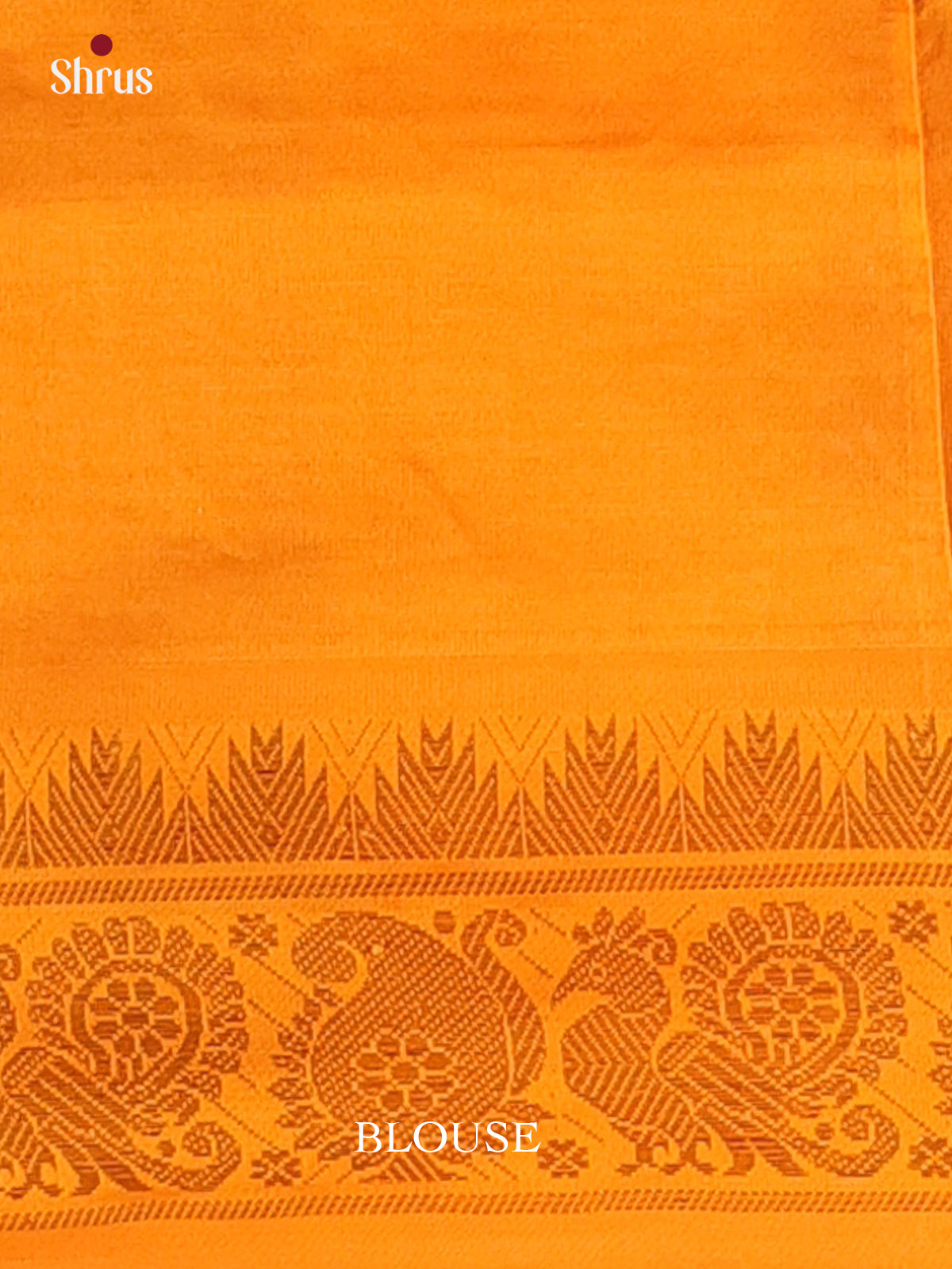 Blue & Orange - Silkcotton-halfpure Saree - Shop on Shrus.com