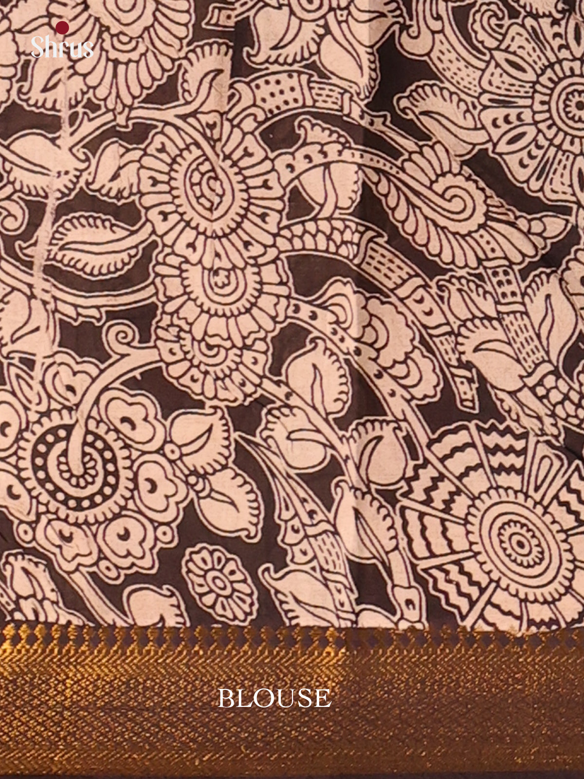 Mustard & Black - Mangalagiri silkcotton Saree - Shop on Shrus.com