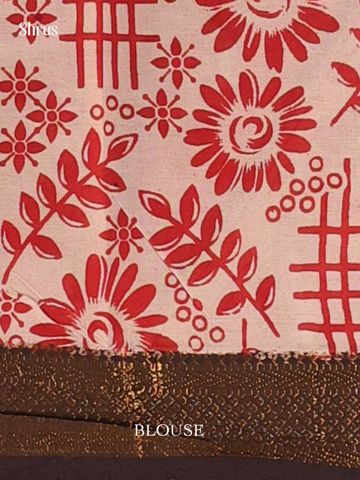 Black & Red - Mangalagiri silkcotton Saree - Shop on Shrus.com