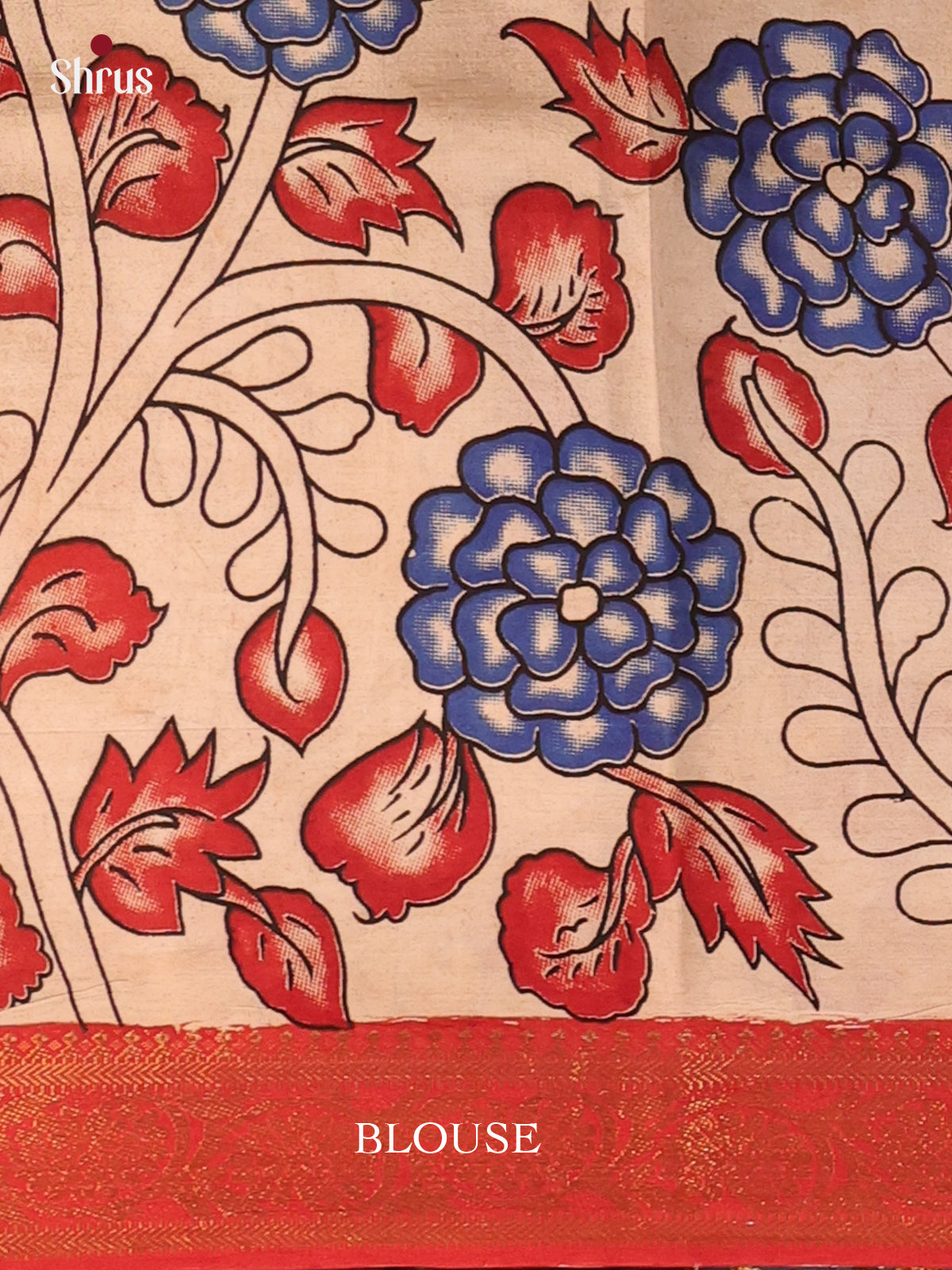 Mustard & Red - Mangalagiri silkcotton Saree - Shop on Shrus.com